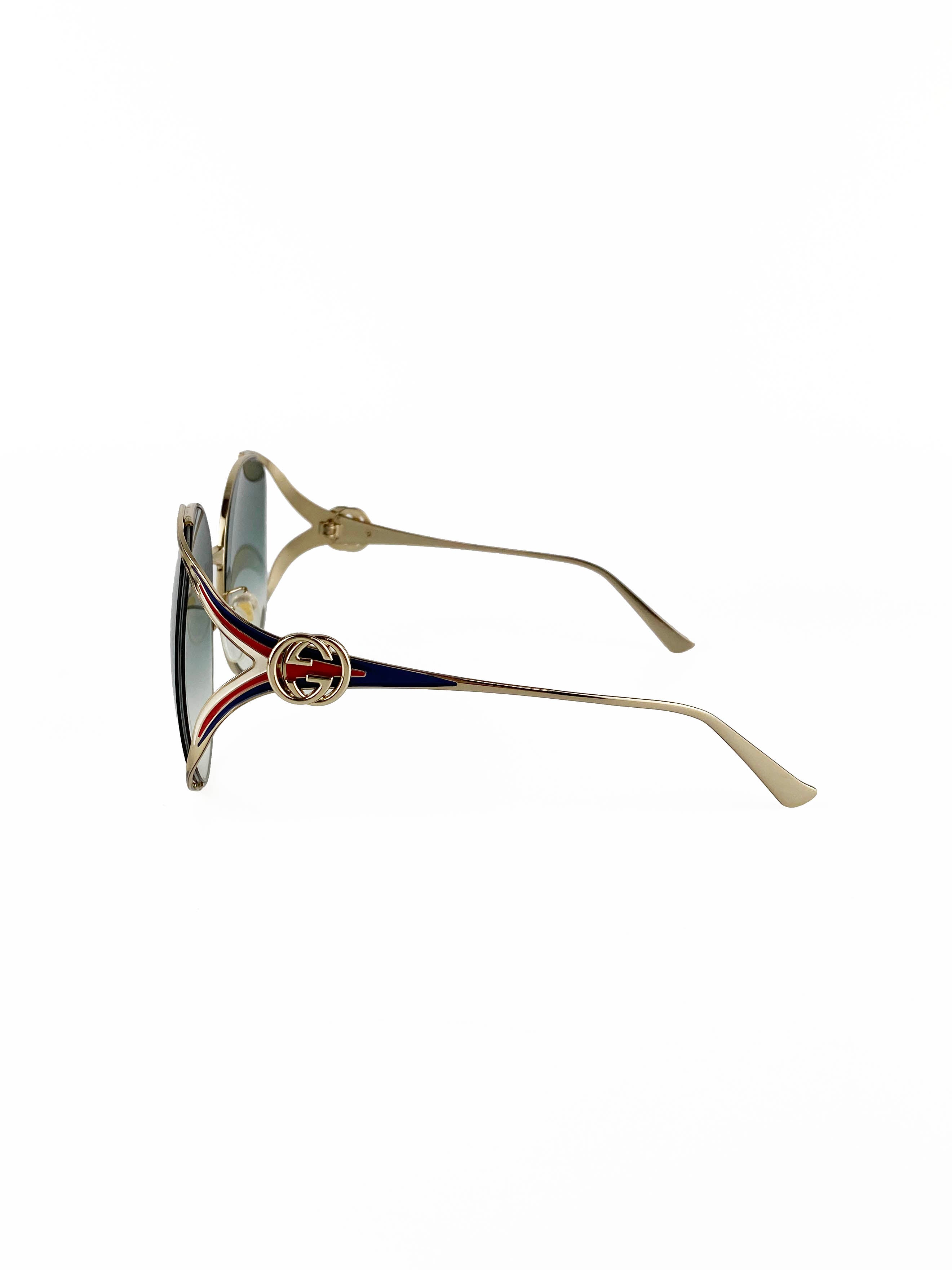 Gucci Round Metal Frame Sunglasses