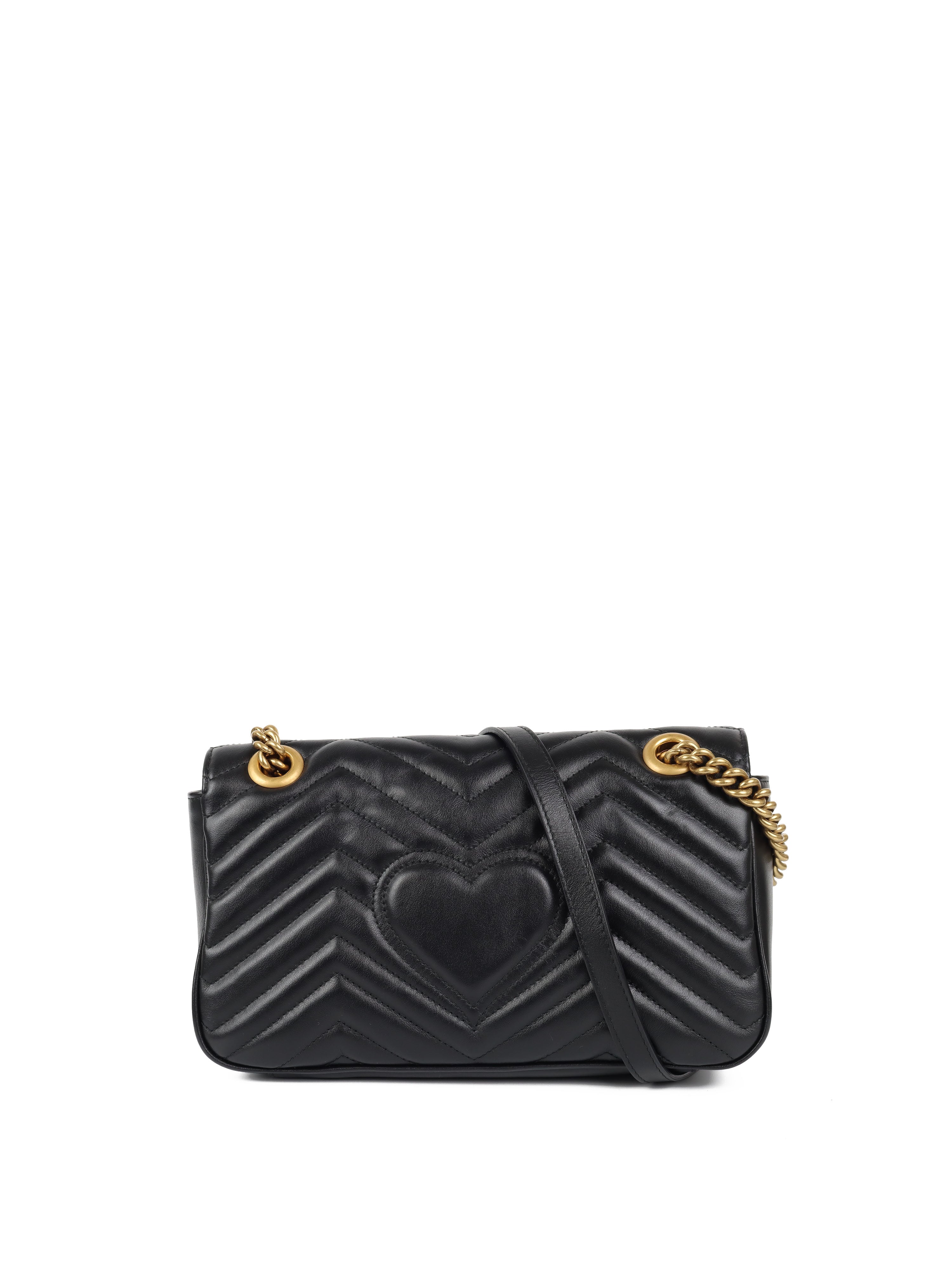 Gucci Small Black GG Marmont Bag