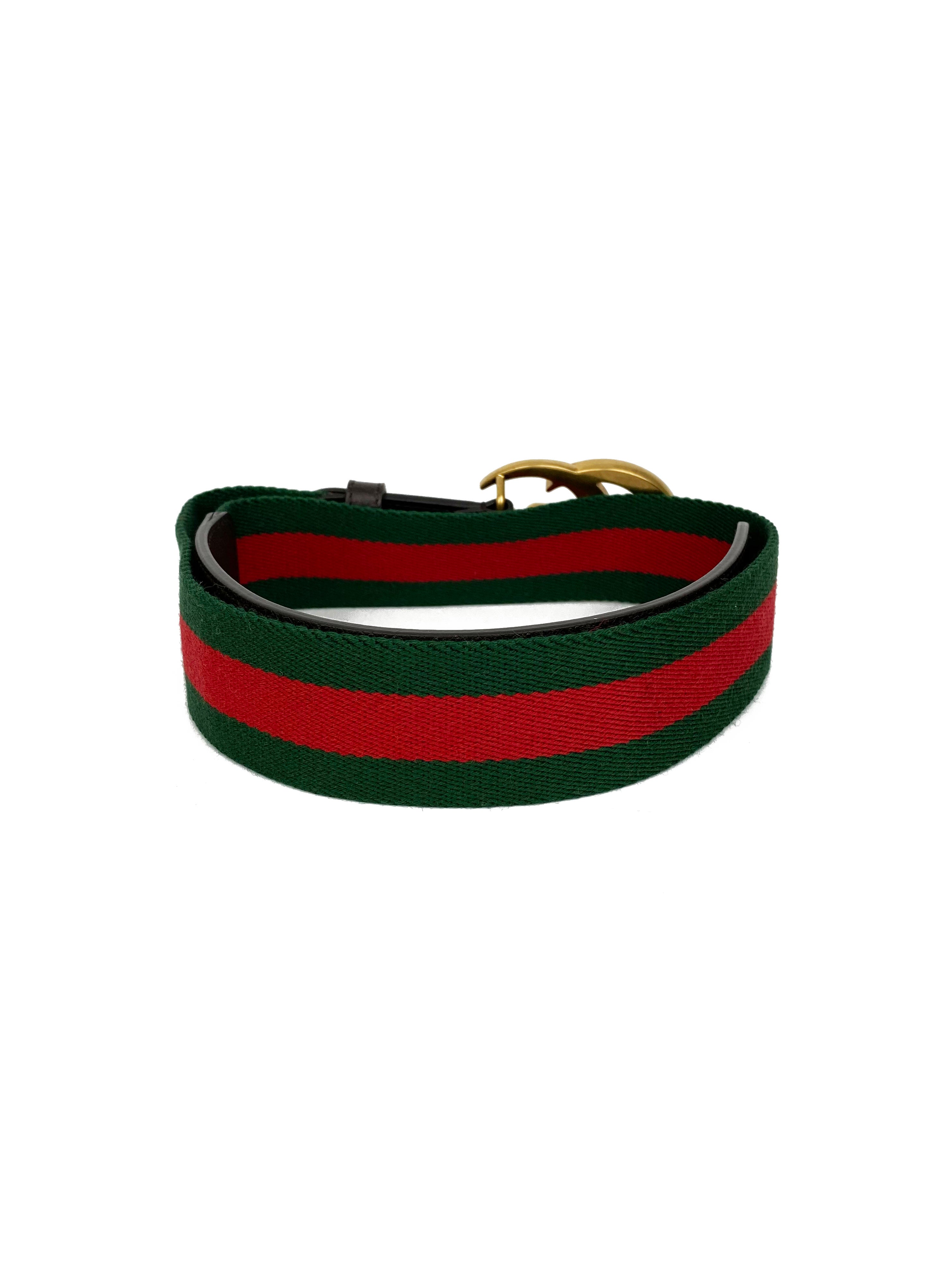 Gucci Web Belt with Double G Buckle 75