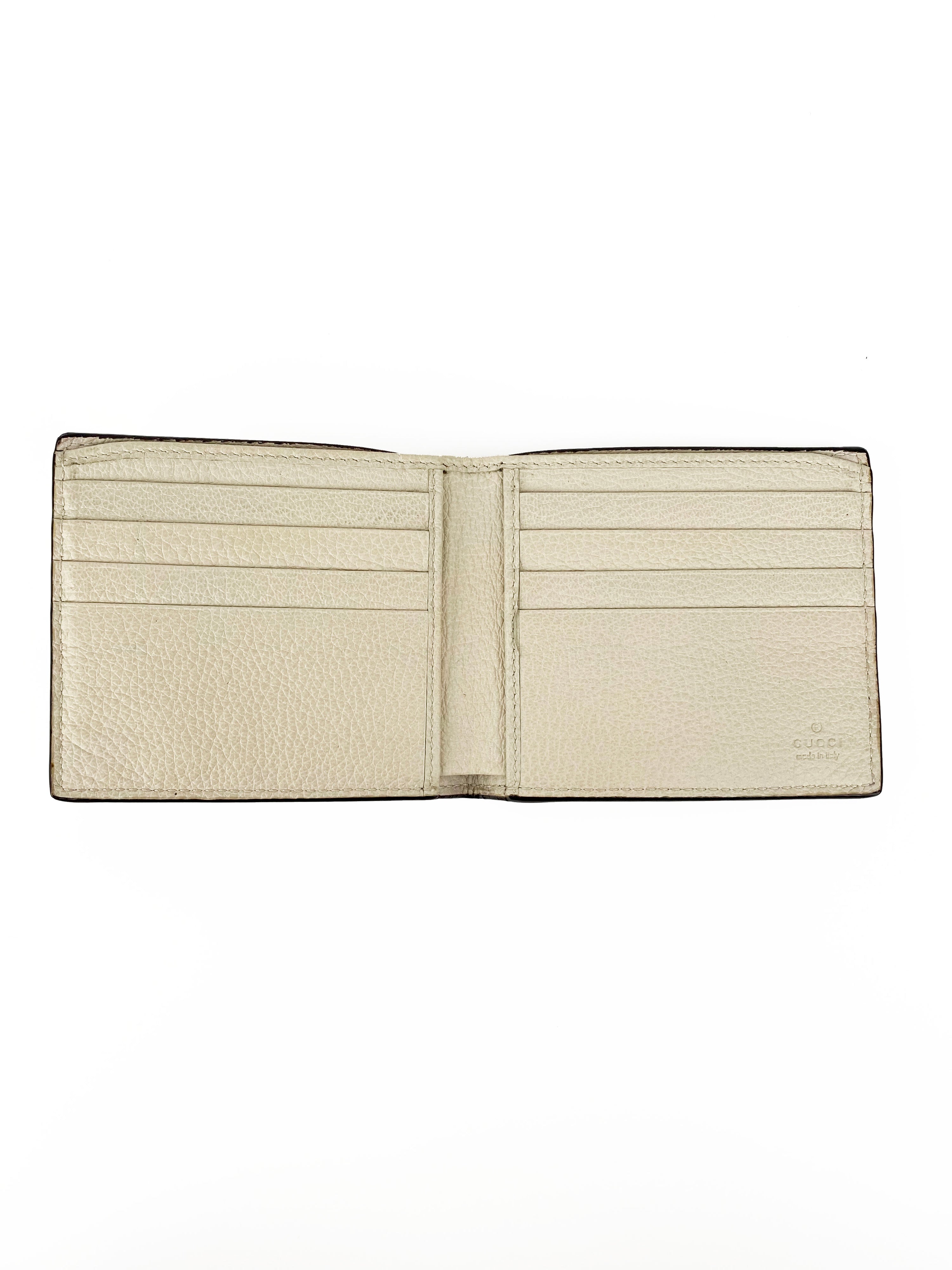 Gucci White Logo Bi-fold Wallet