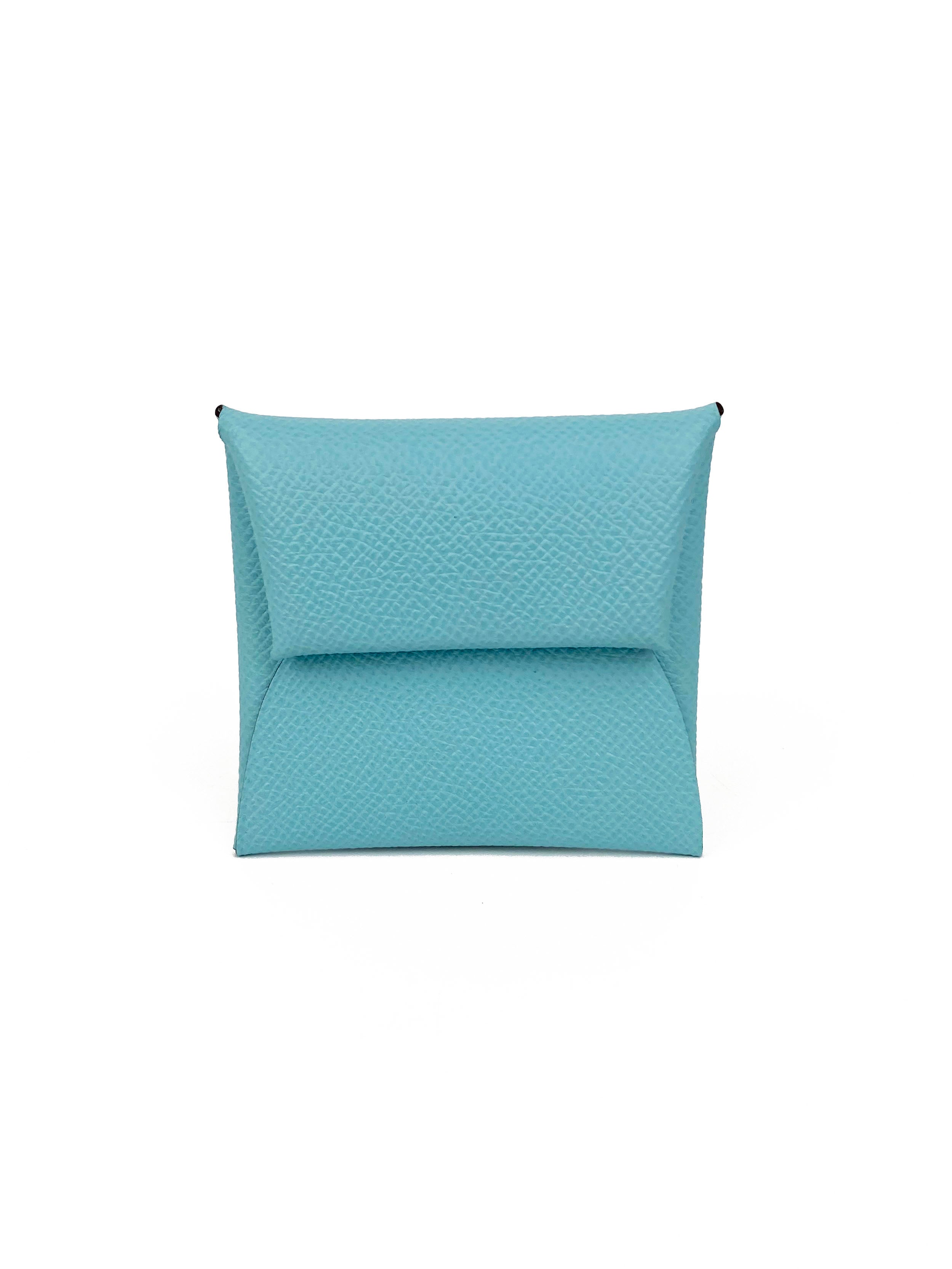 Hermes Bleu Atoll Bastia Change Purse