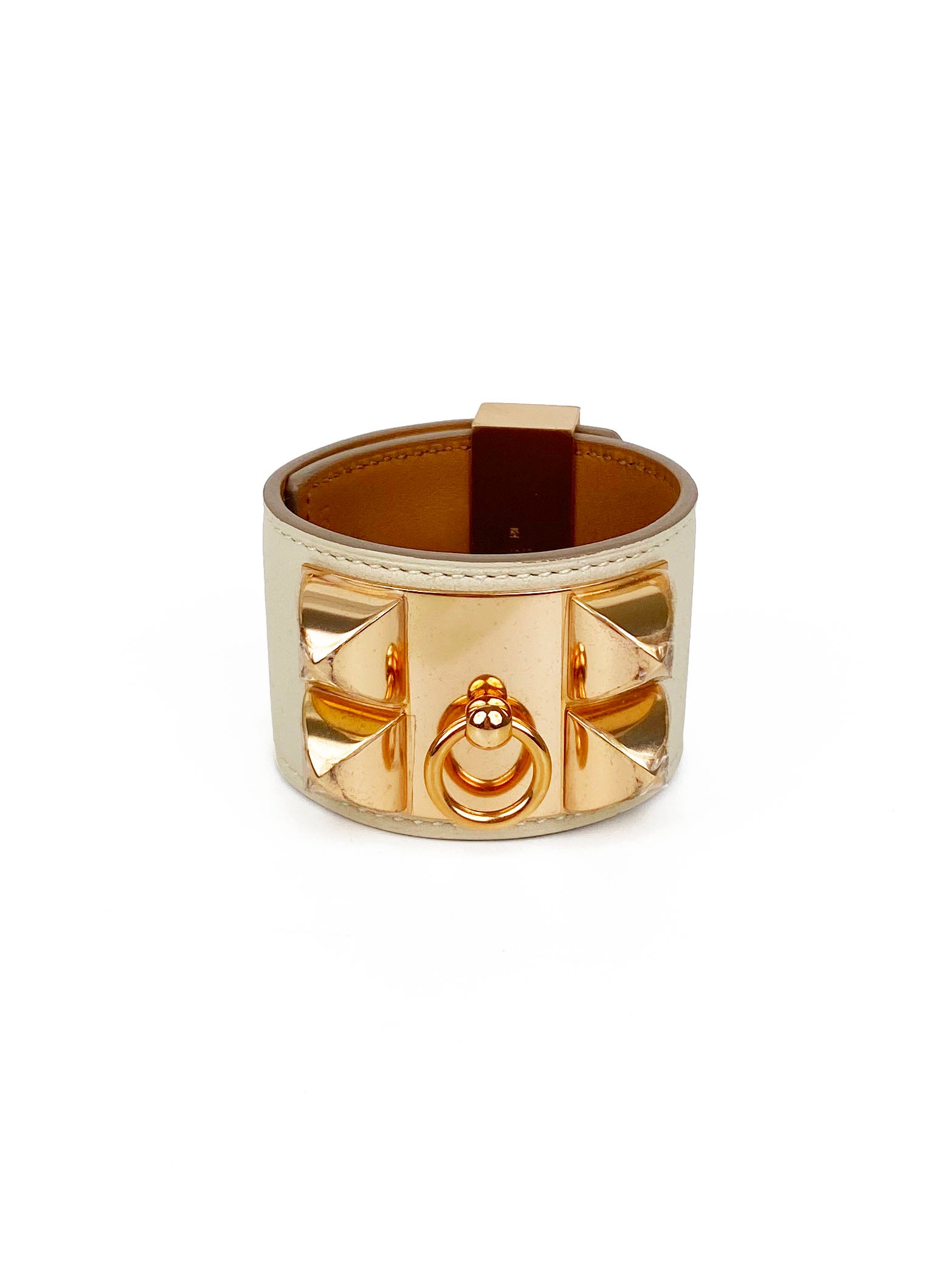 Hermes Cream Collier de Chien Bracelet