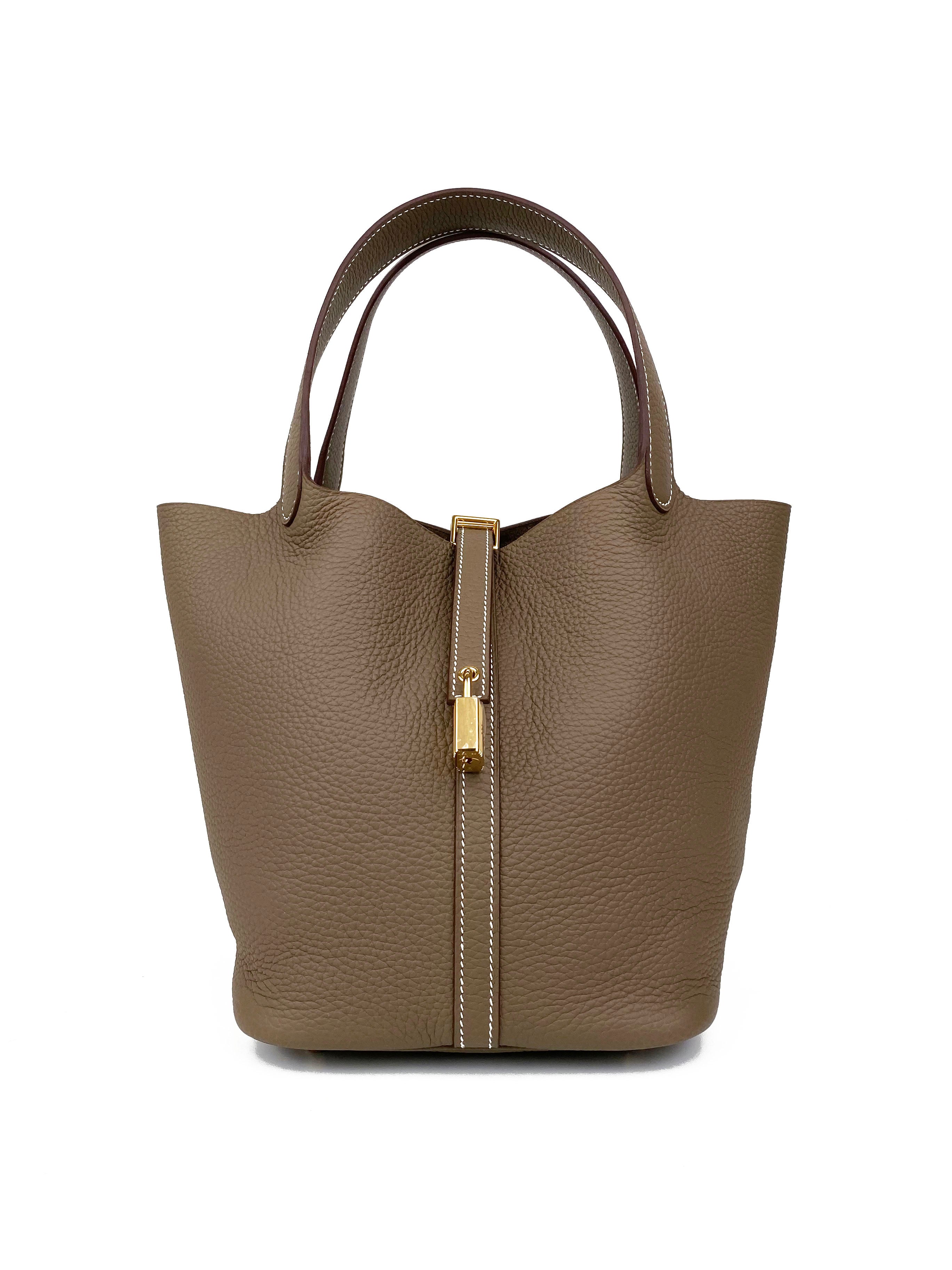 Hermes Etoupe Picotin Lock 22 Bag