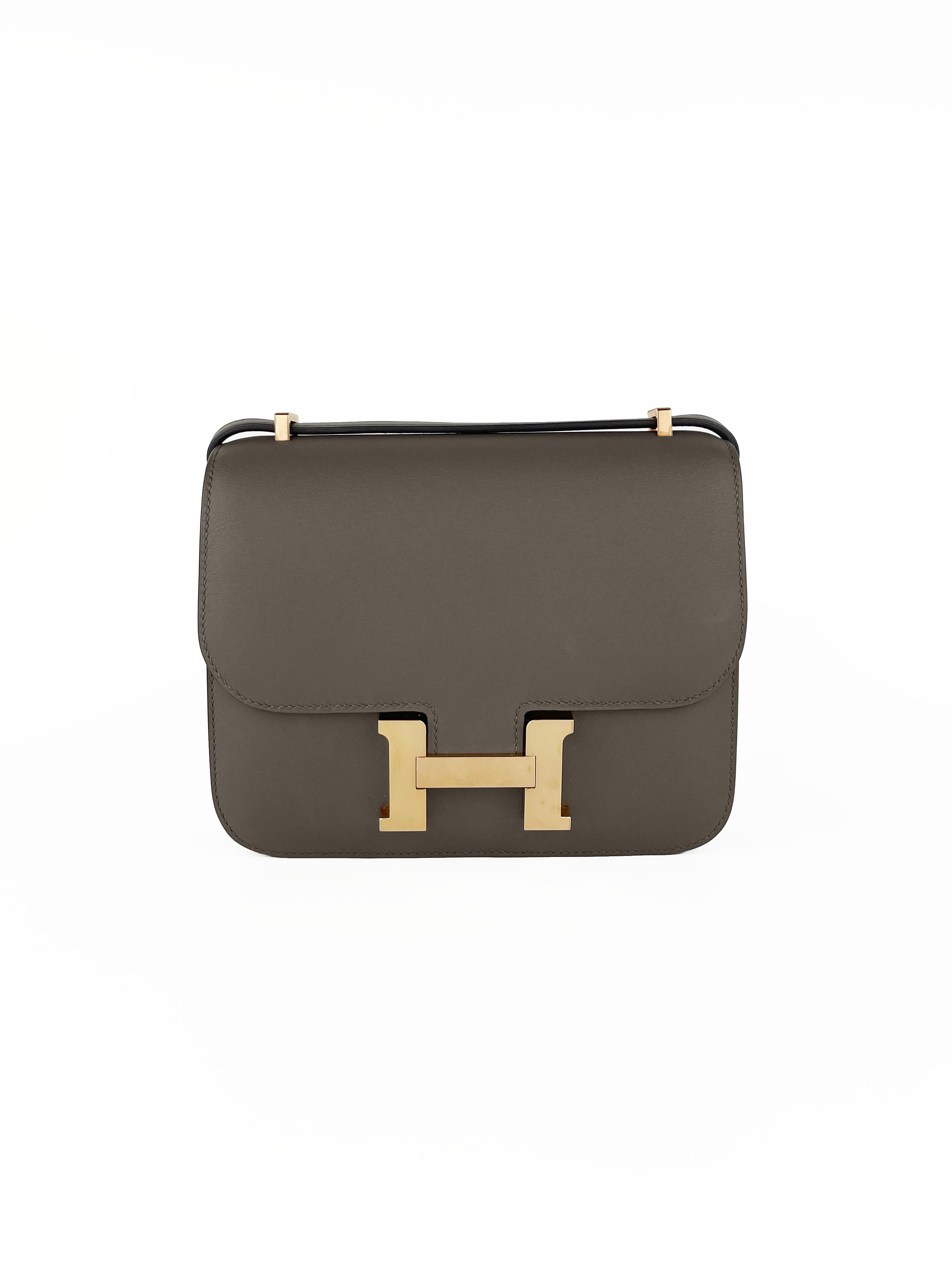 Hermes Gris Etain 8F Constance Mini Bag