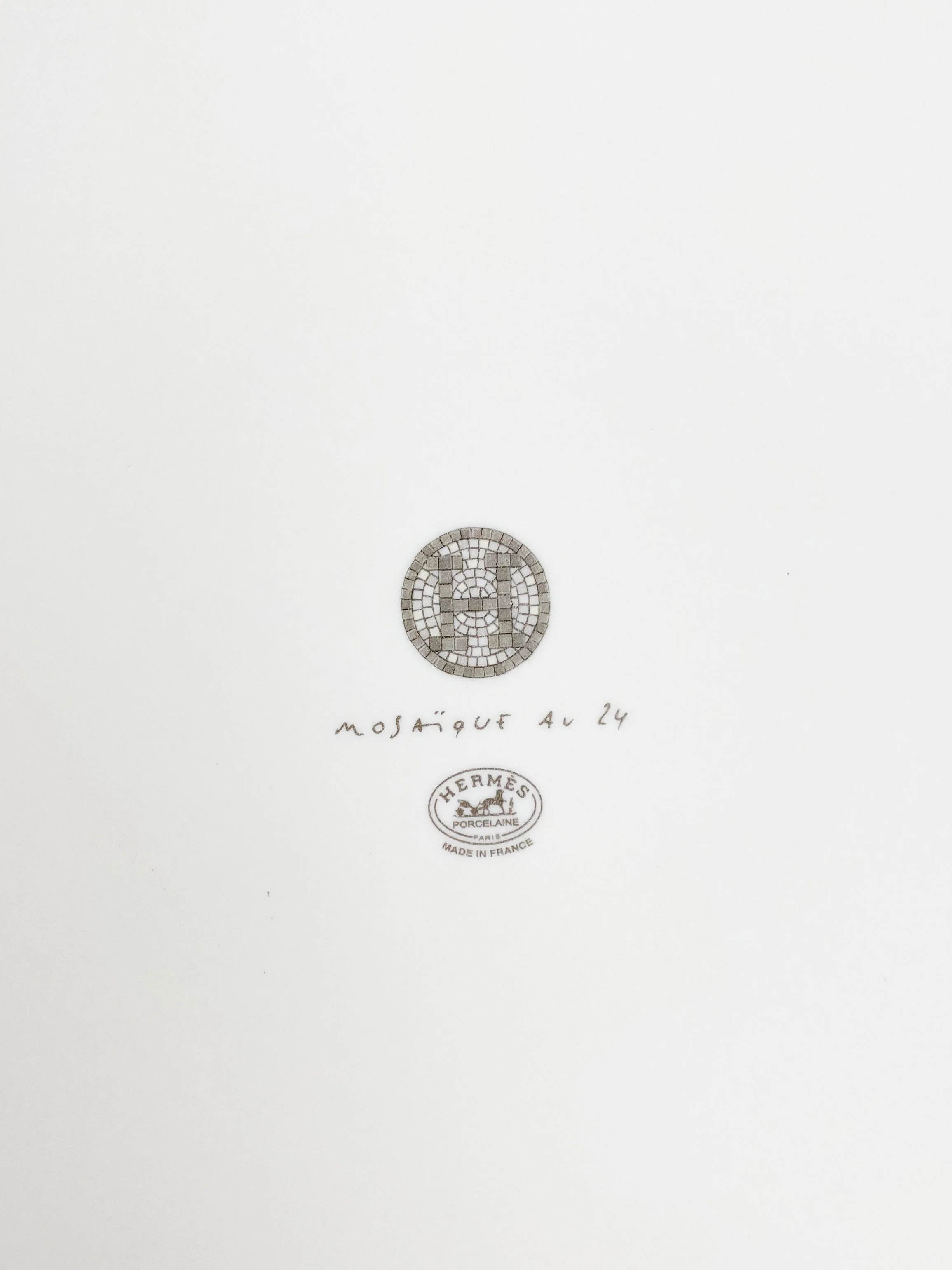 Hermes Mosaique Au 24 Platinum Tart Platter
