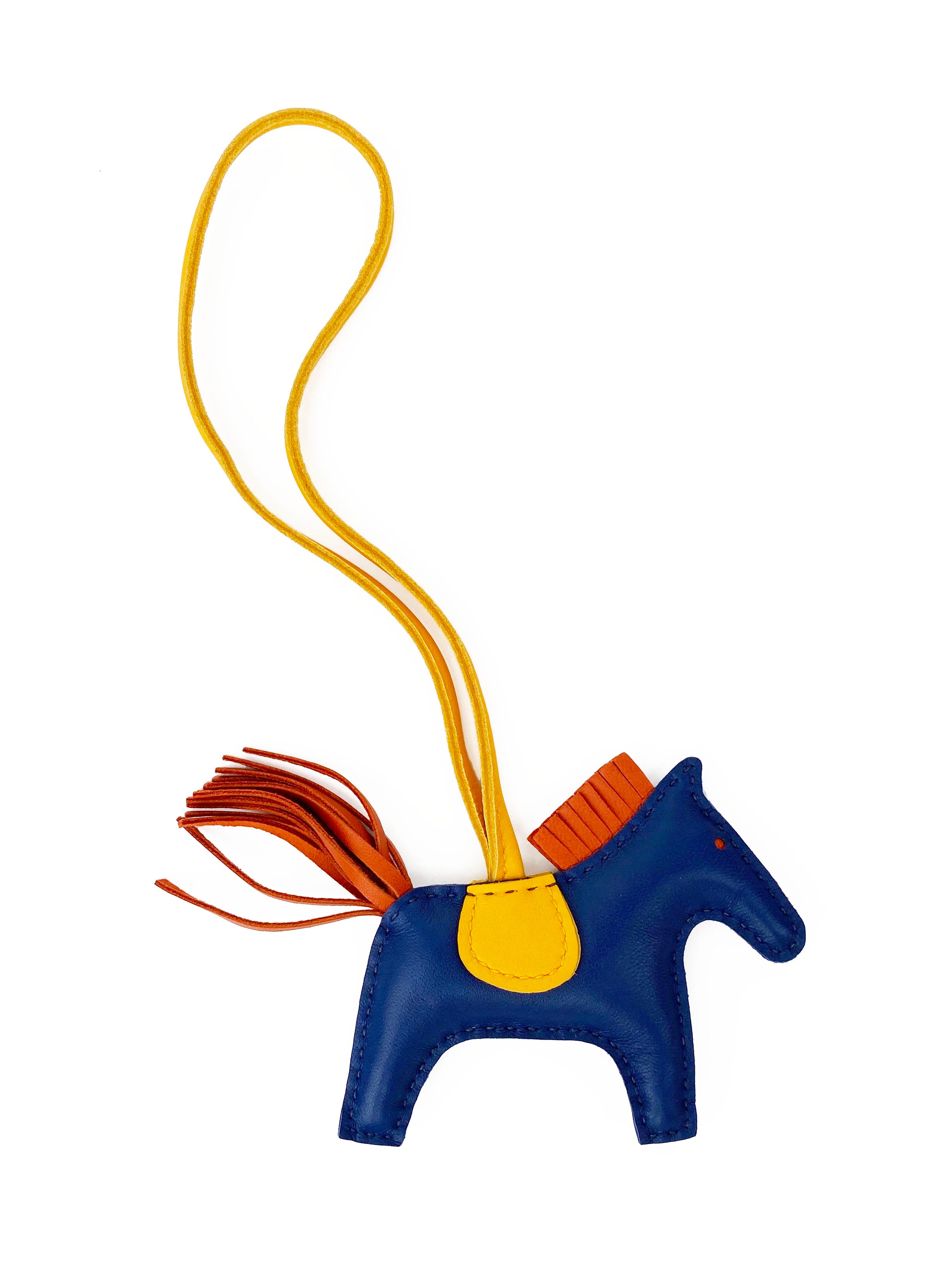 Hermes Navy, Yellow 
Orange Rodeo PM Bag Charm