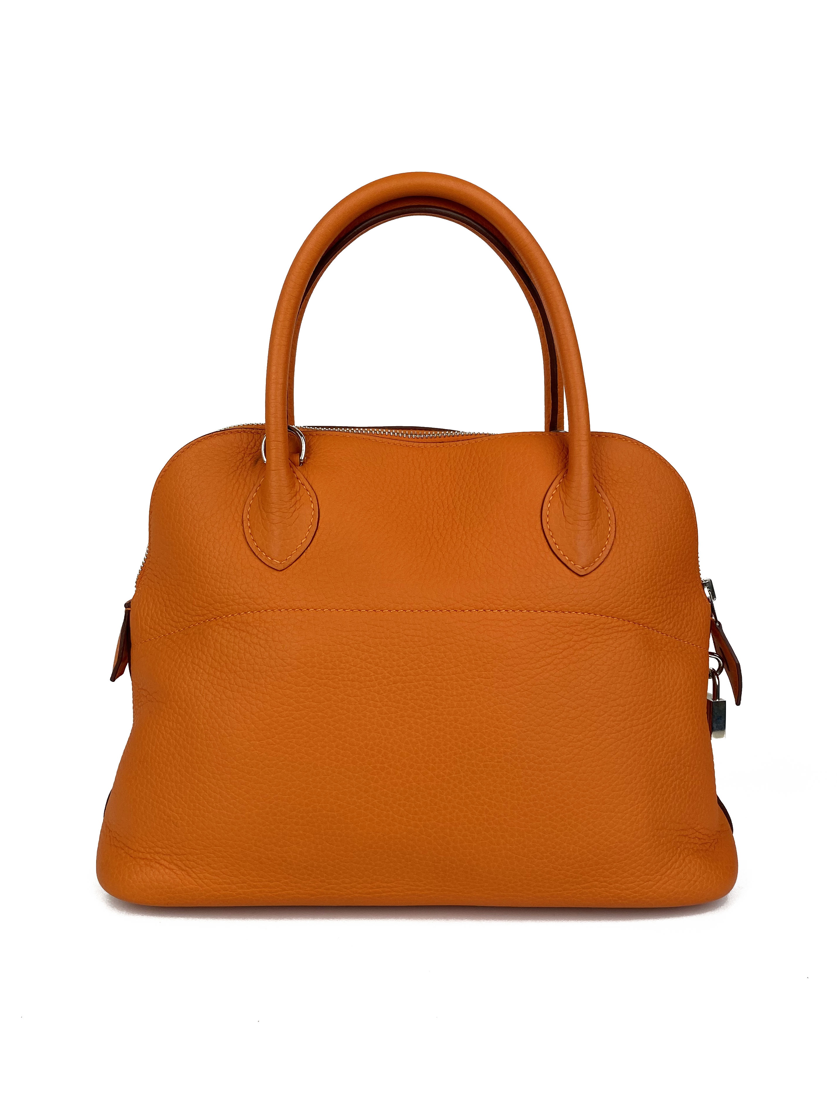 Hermes Orange Bolide 31 Bag