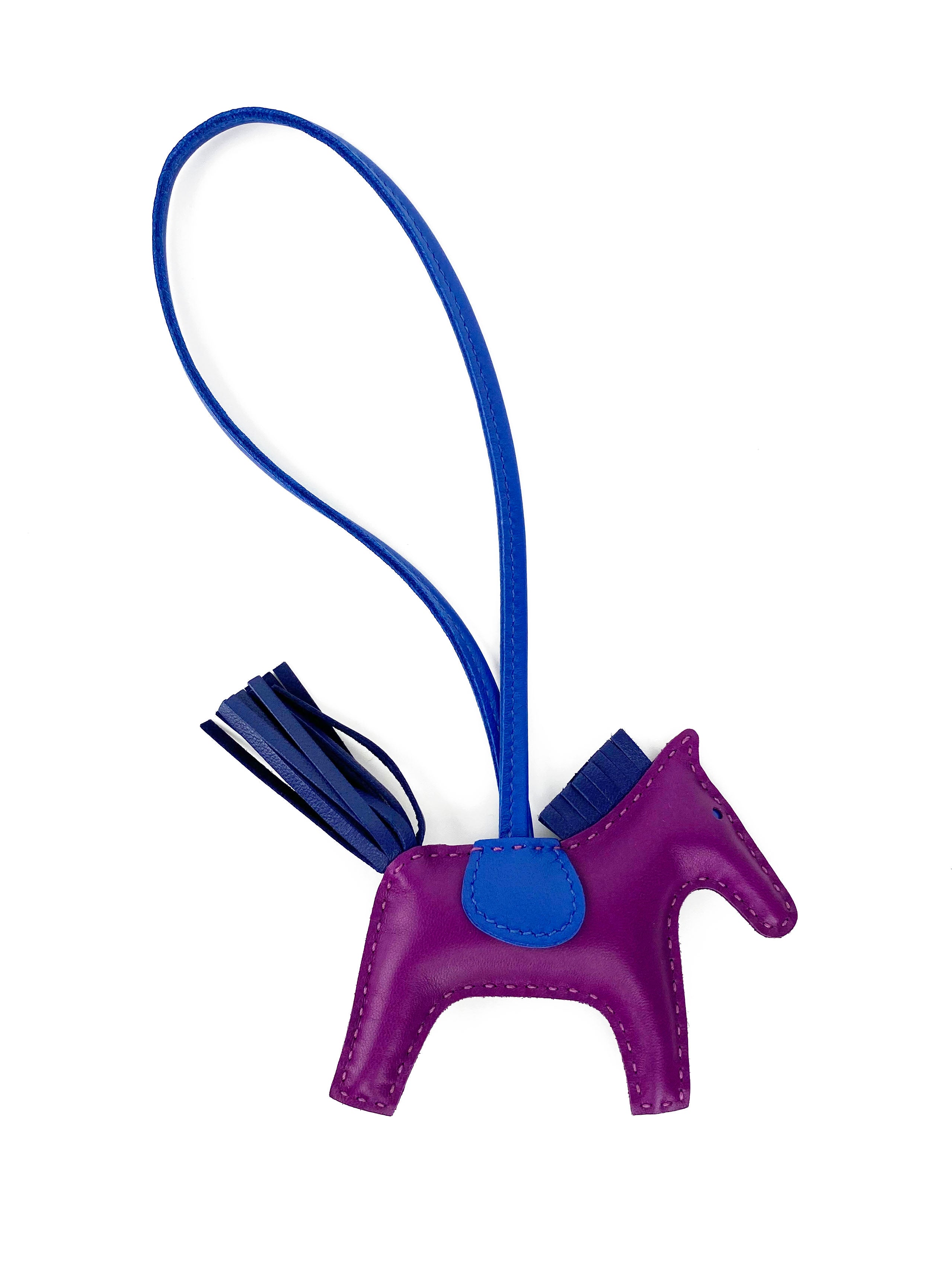 Hermes Rodeo PM Horse Charm Purple