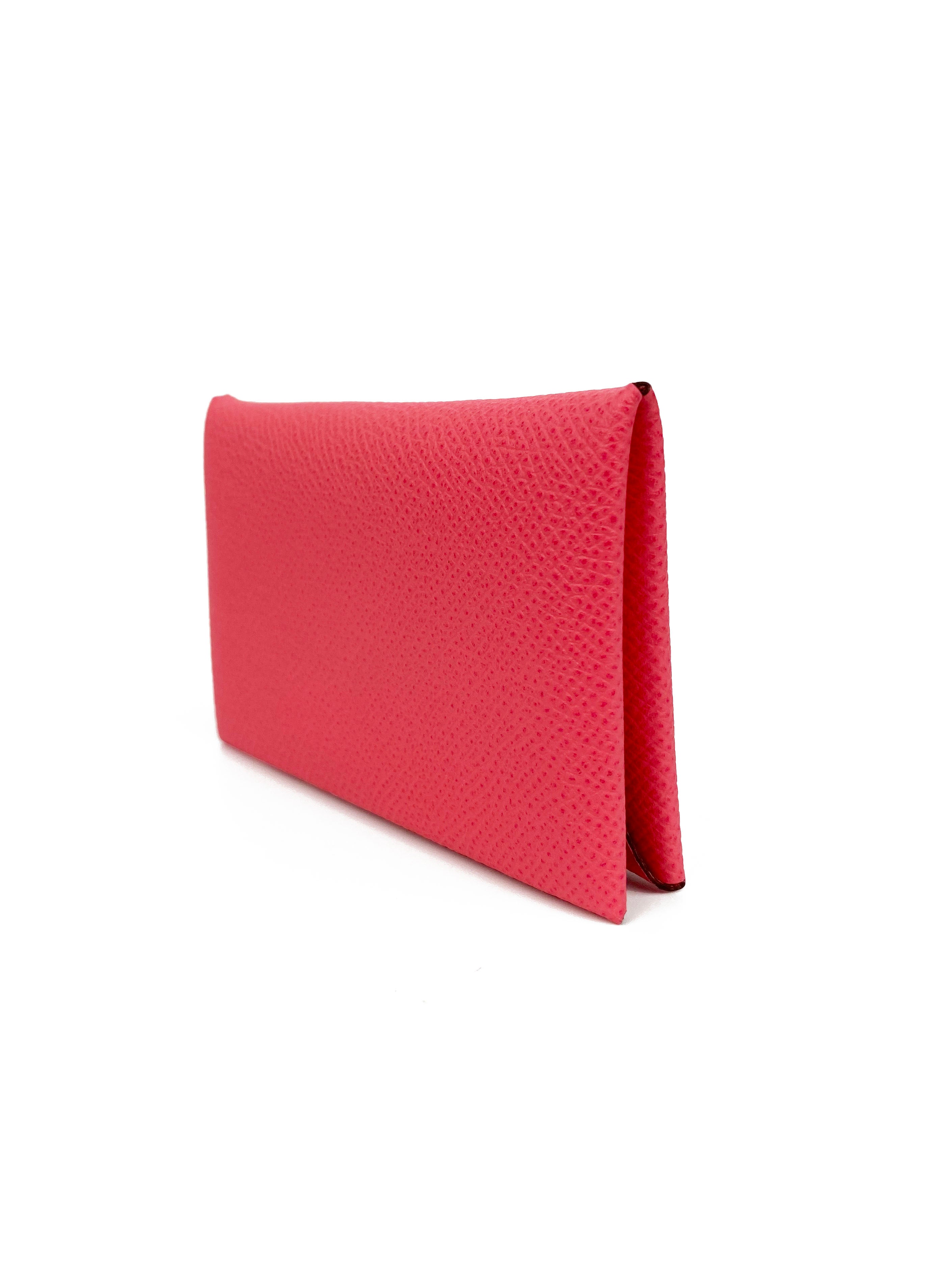 Hermes Rose Azalee Calvi Cardholder