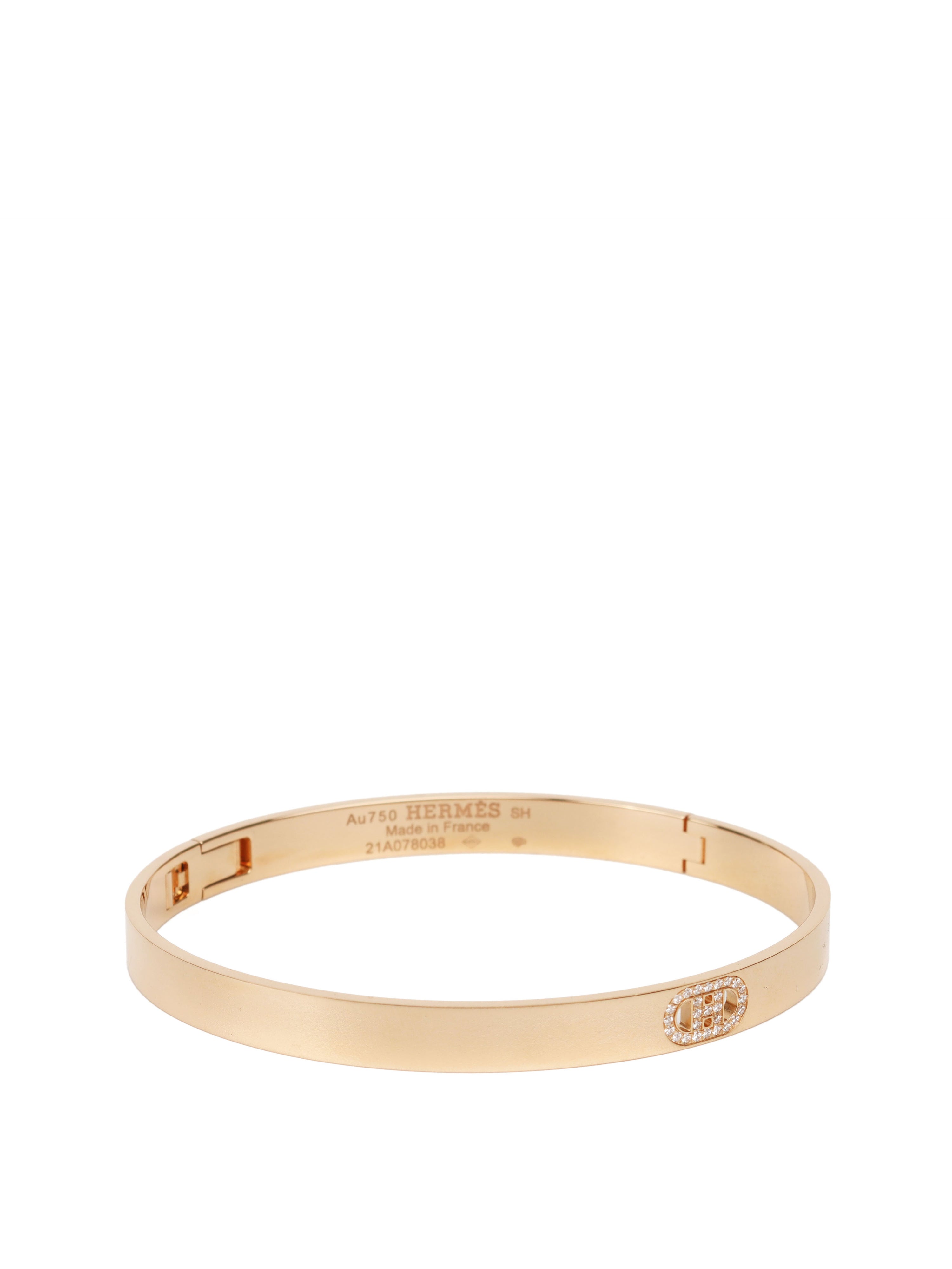 Hermes Rose Gold d
Ancre Bracelet