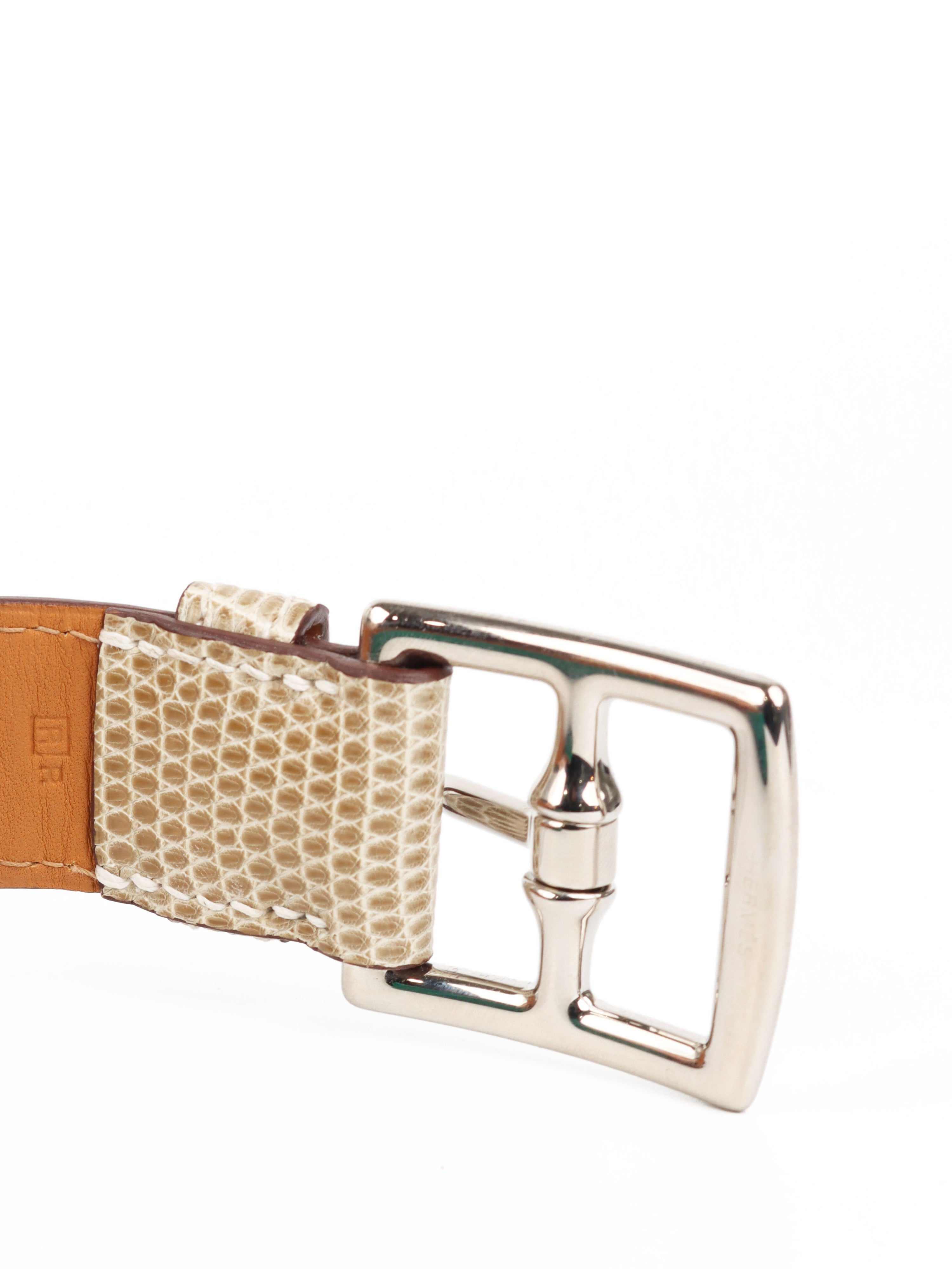 Hermes Taupe Lizard Etriviere Bracelet