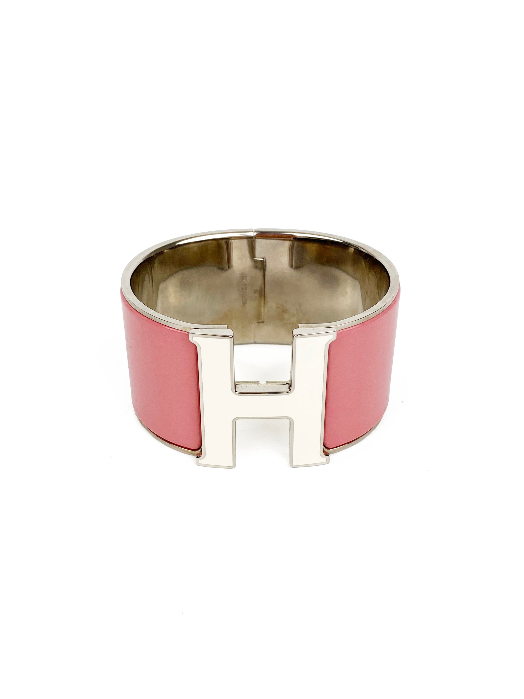 Hermes XL Pink Clic Clac Bracelet