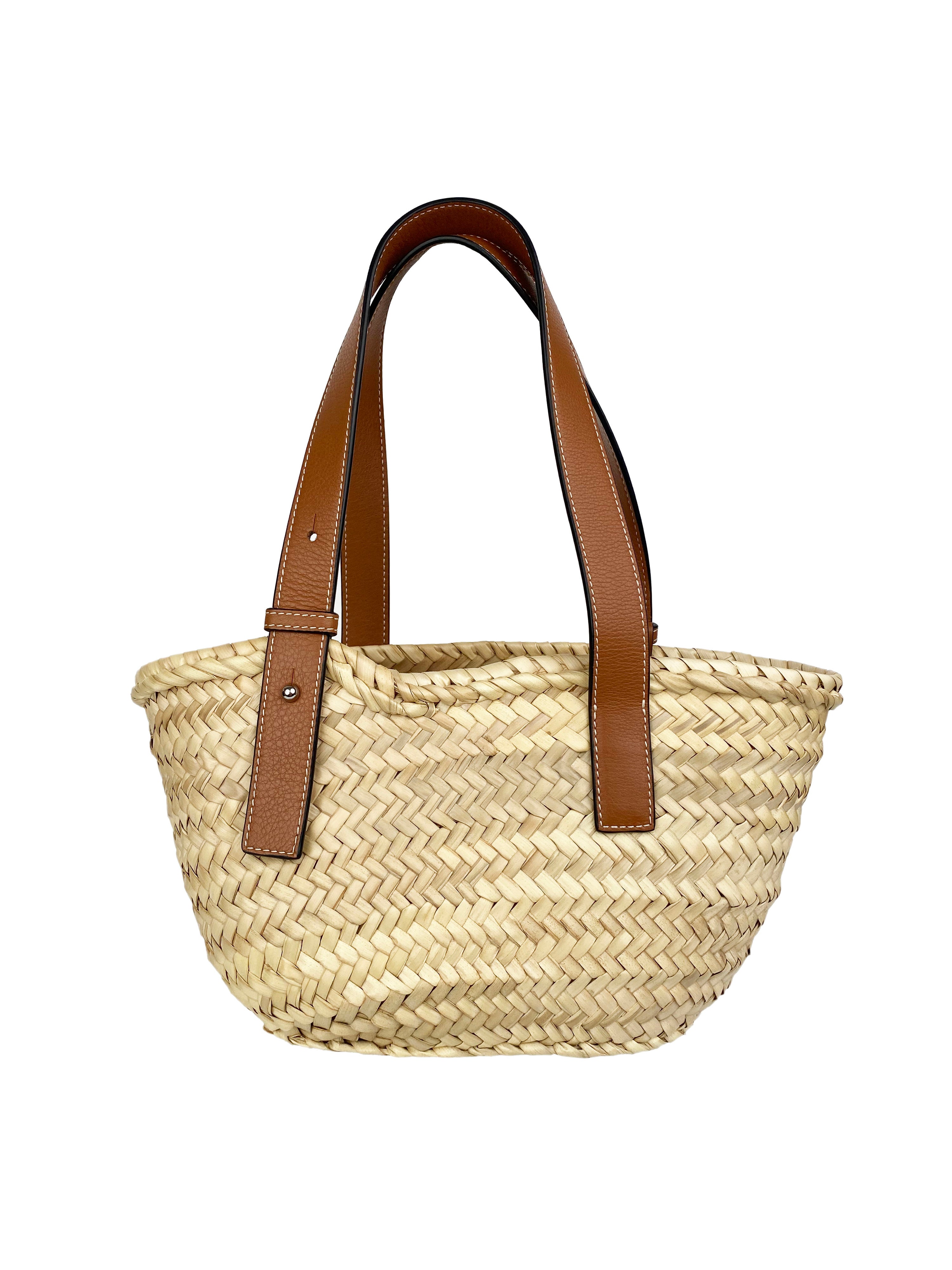 Loewe Tan Small Raffia Tote Bag