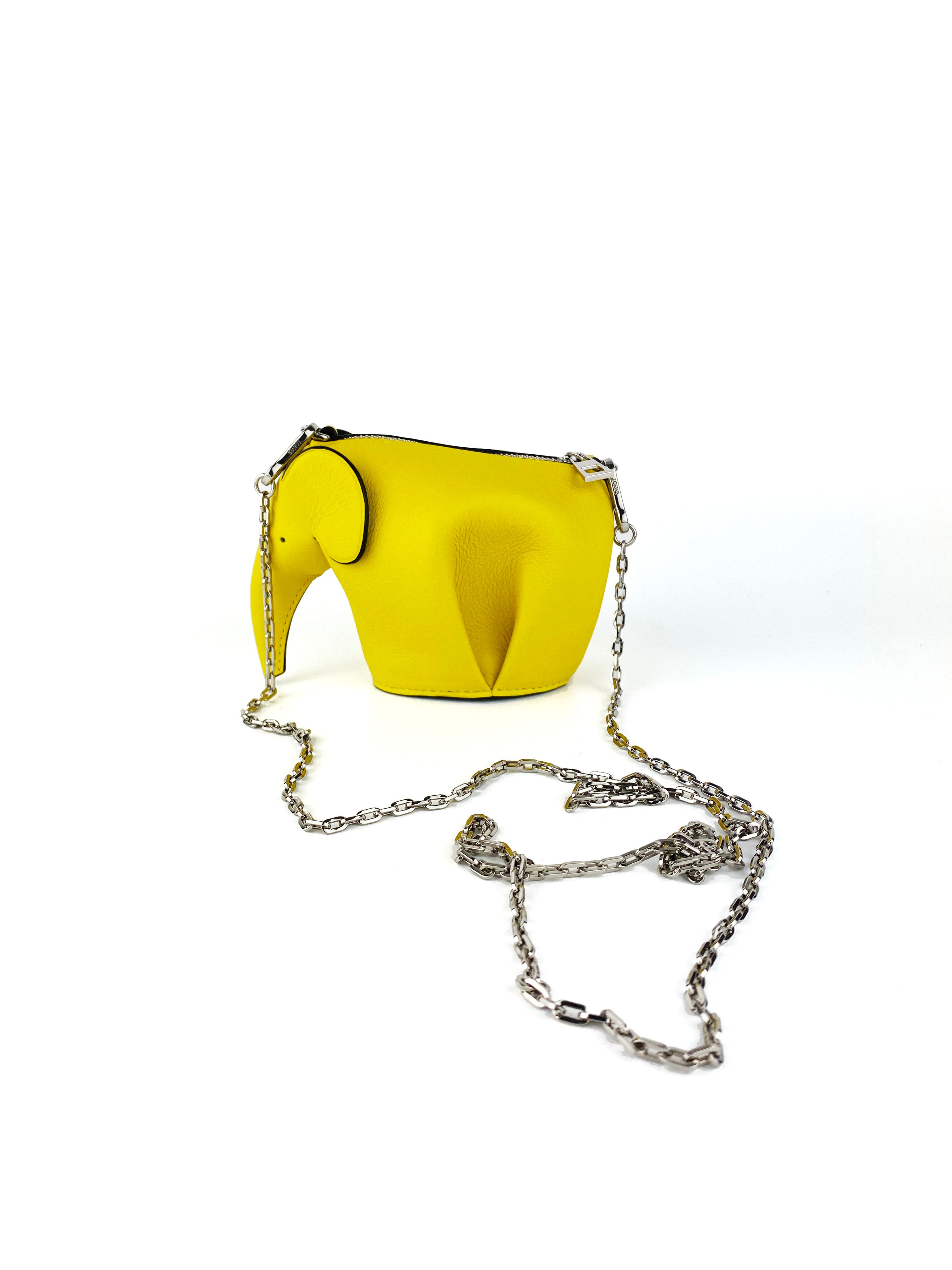 Loewe Yellow Elephant Pouch