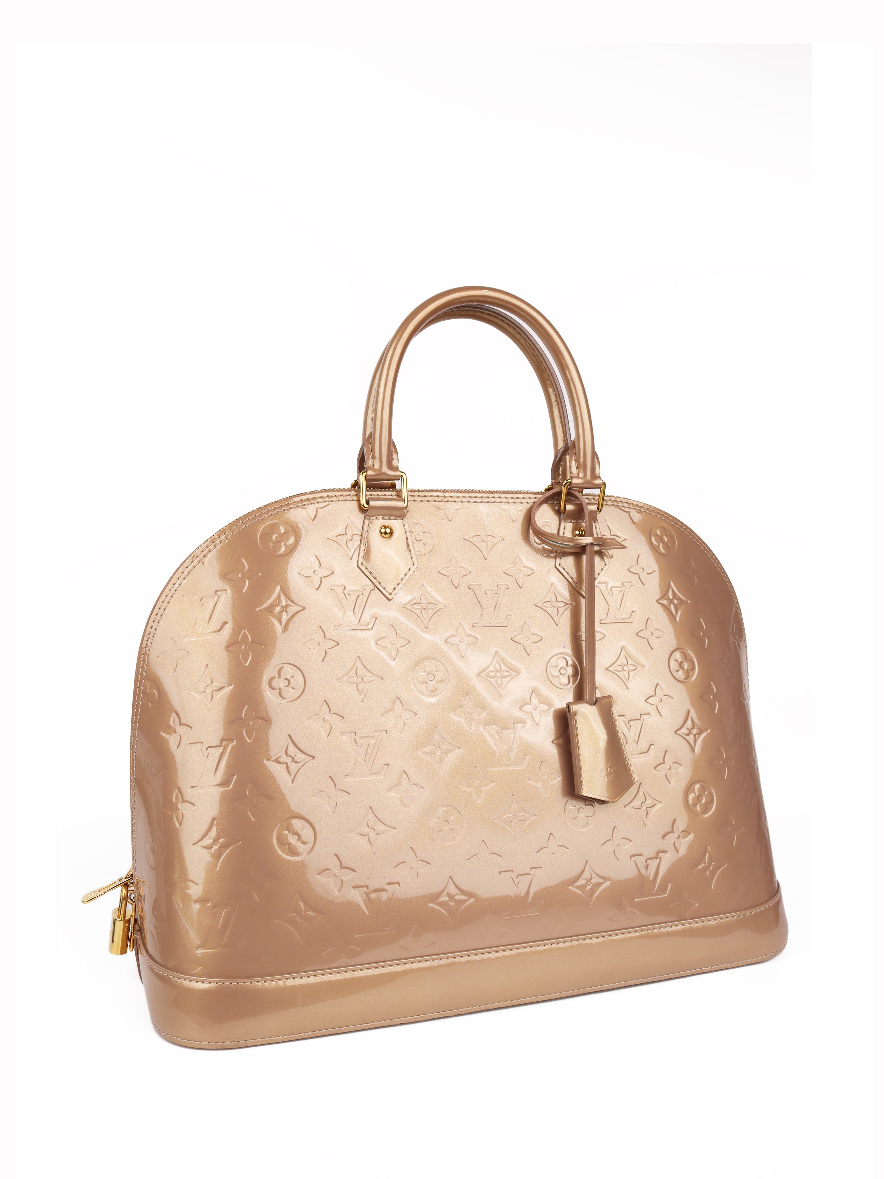 Louis Vuitton Beige Poudre Vernis Alma GM