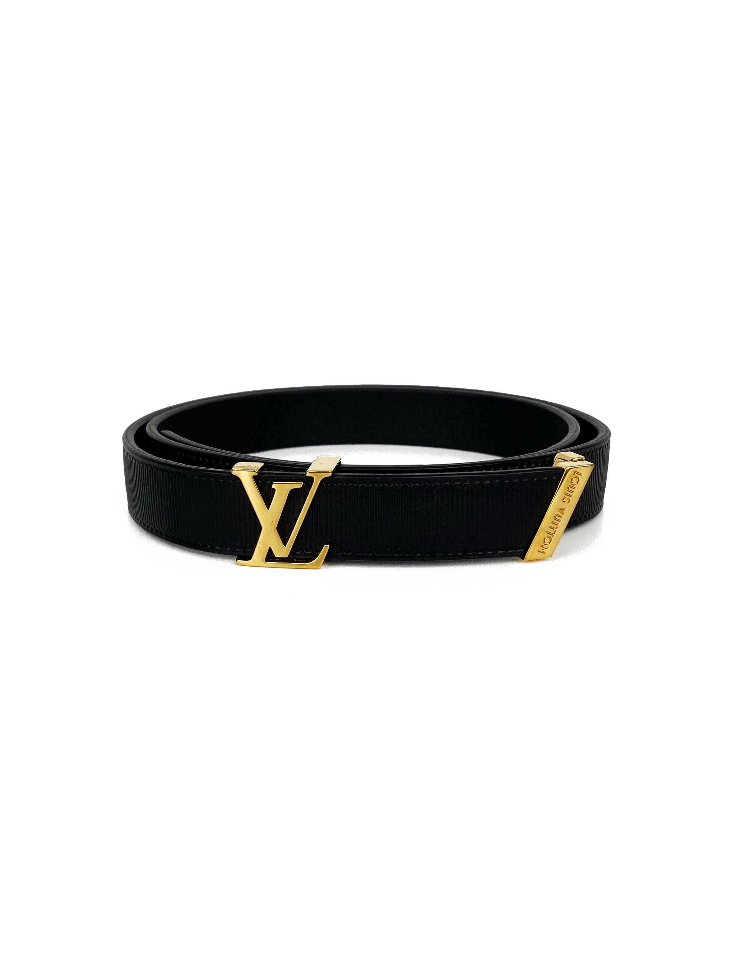 Louis Vuitton Black 20mm Initiales Belt 75