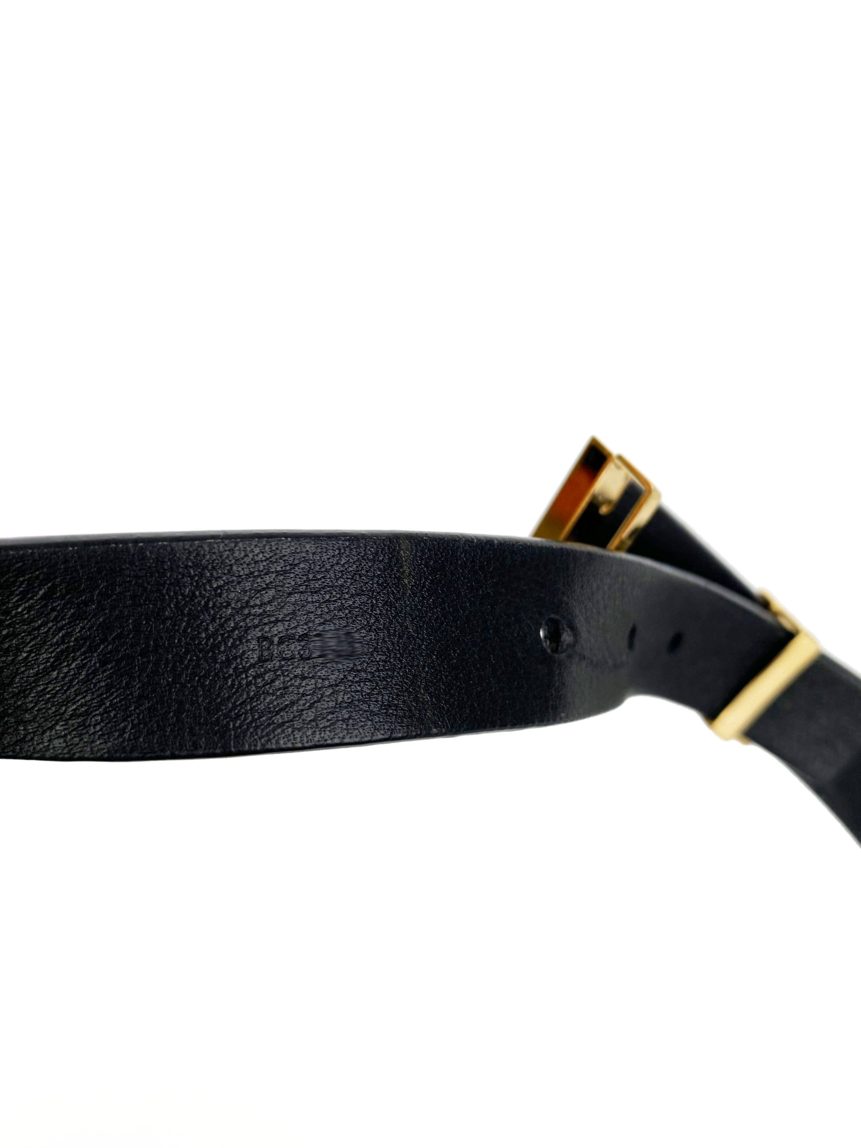 Louis Vuitton Black 20mm Initiales Belt 75