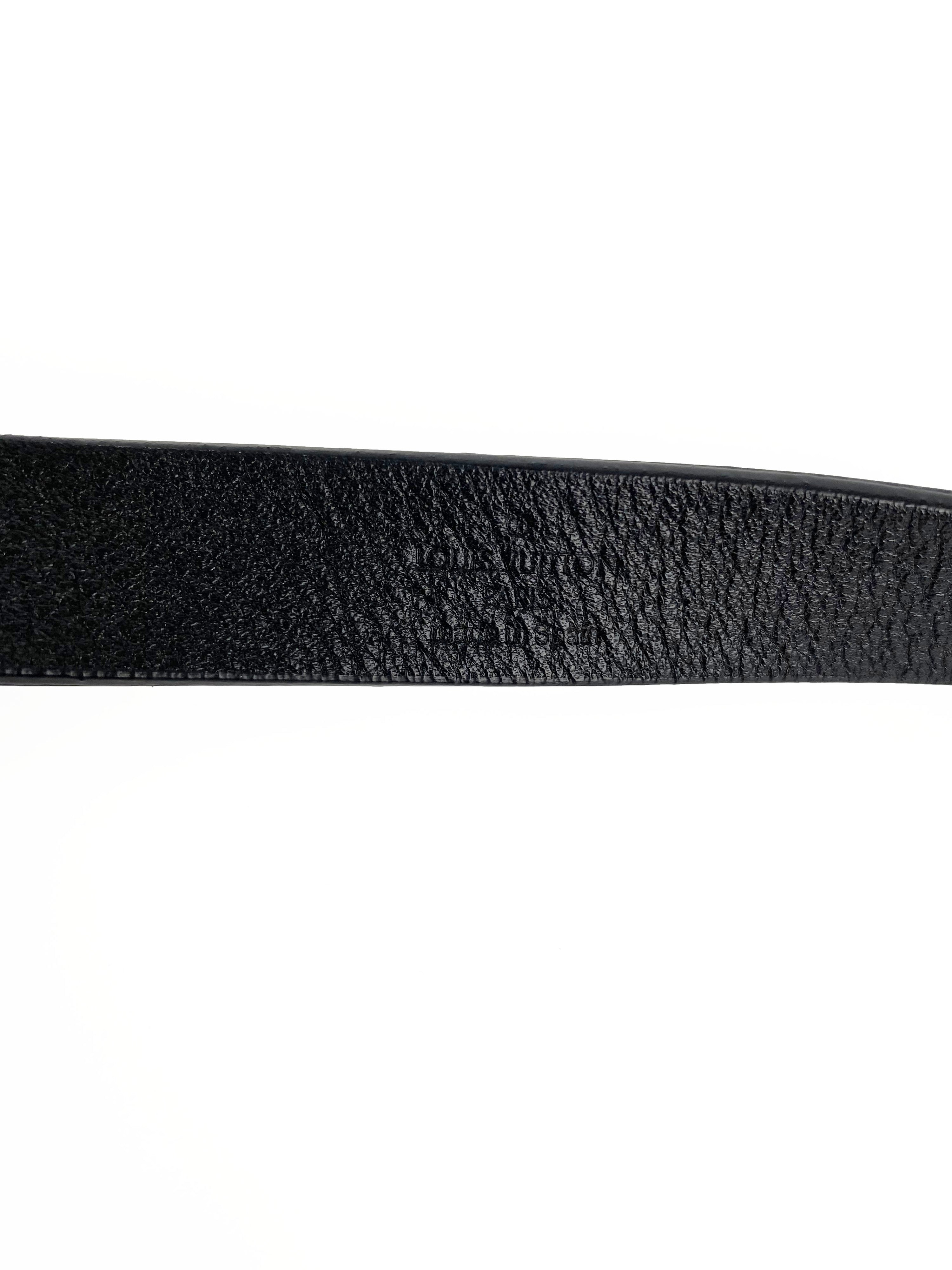 Louis Vuitton Black 20mm Initiales Belt 75