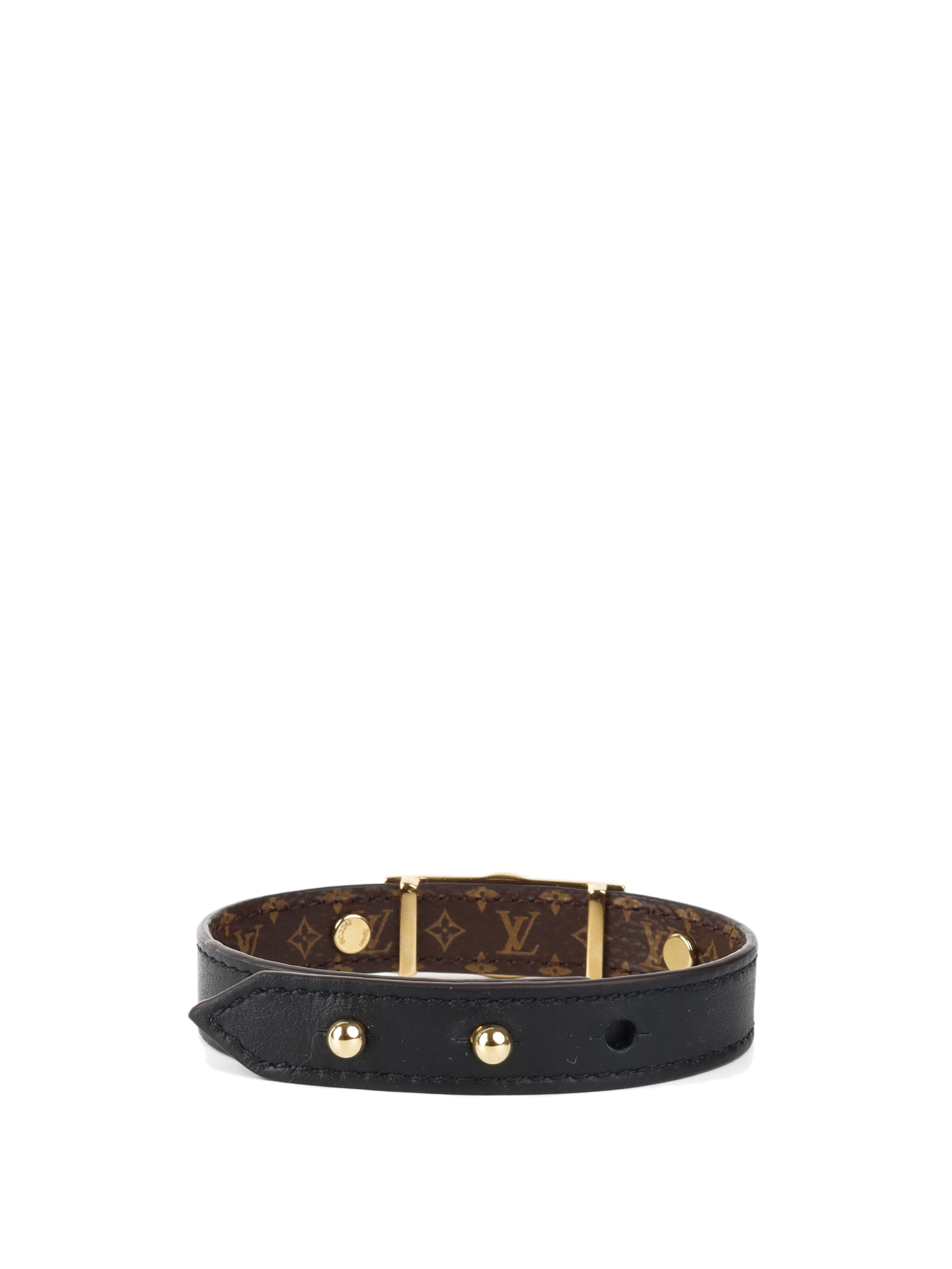 Louis Vuitton Black/Gold Dauphine Bracelet 19