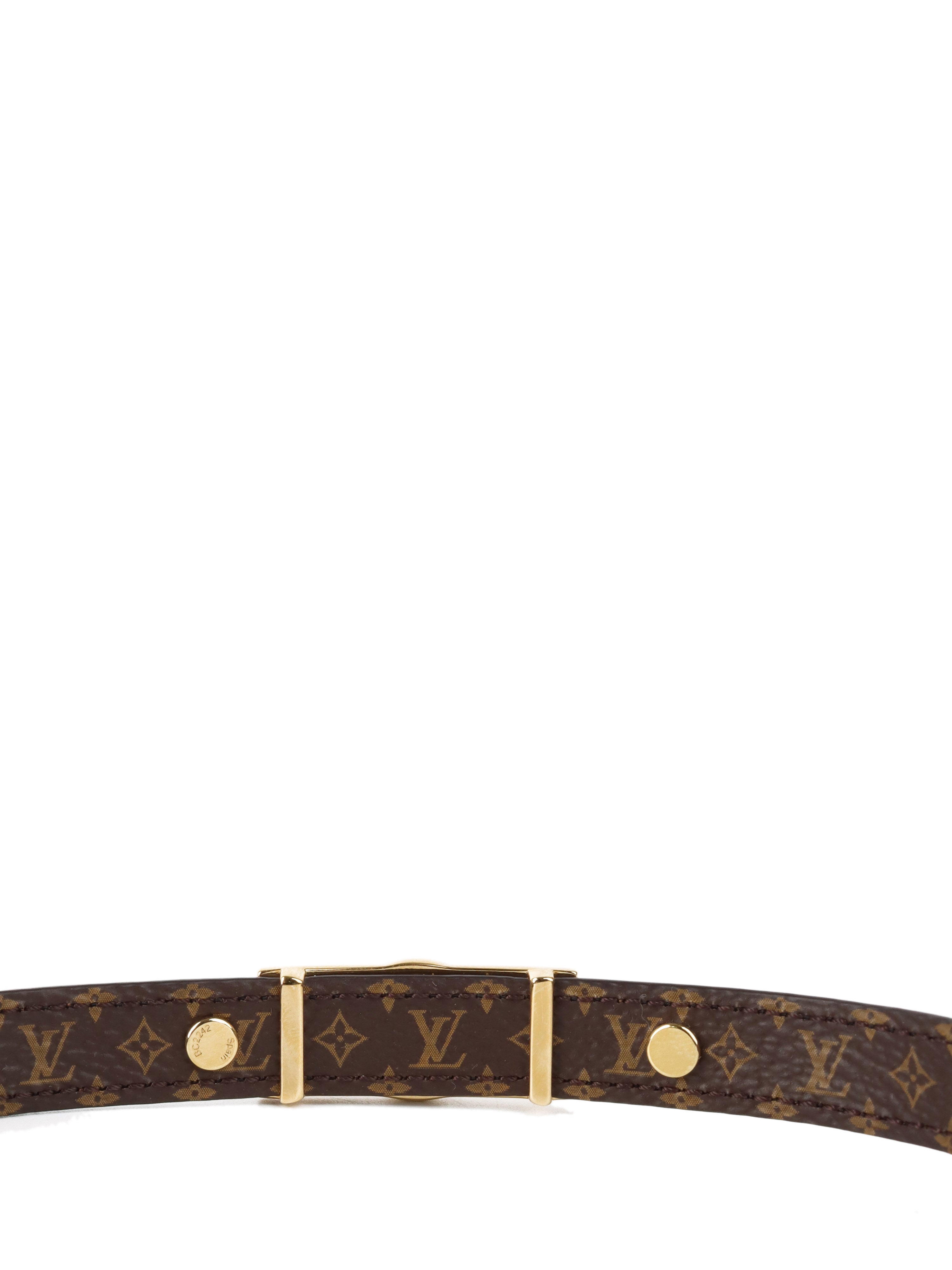 Louis Vuitton Black/Gold Dauphine Bracelet 19