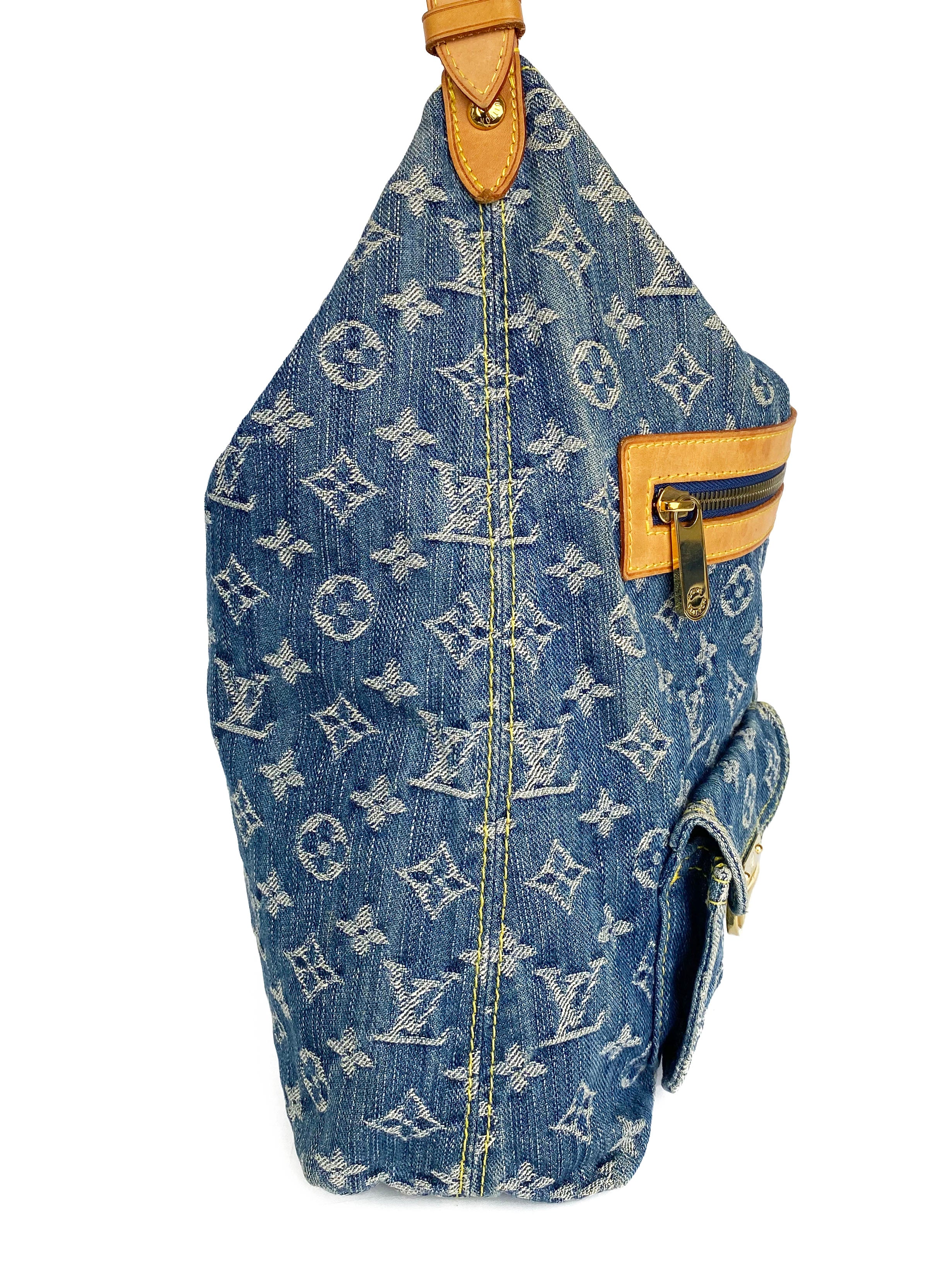 Louis Vuitton Blue Denim Baggy PM Bag