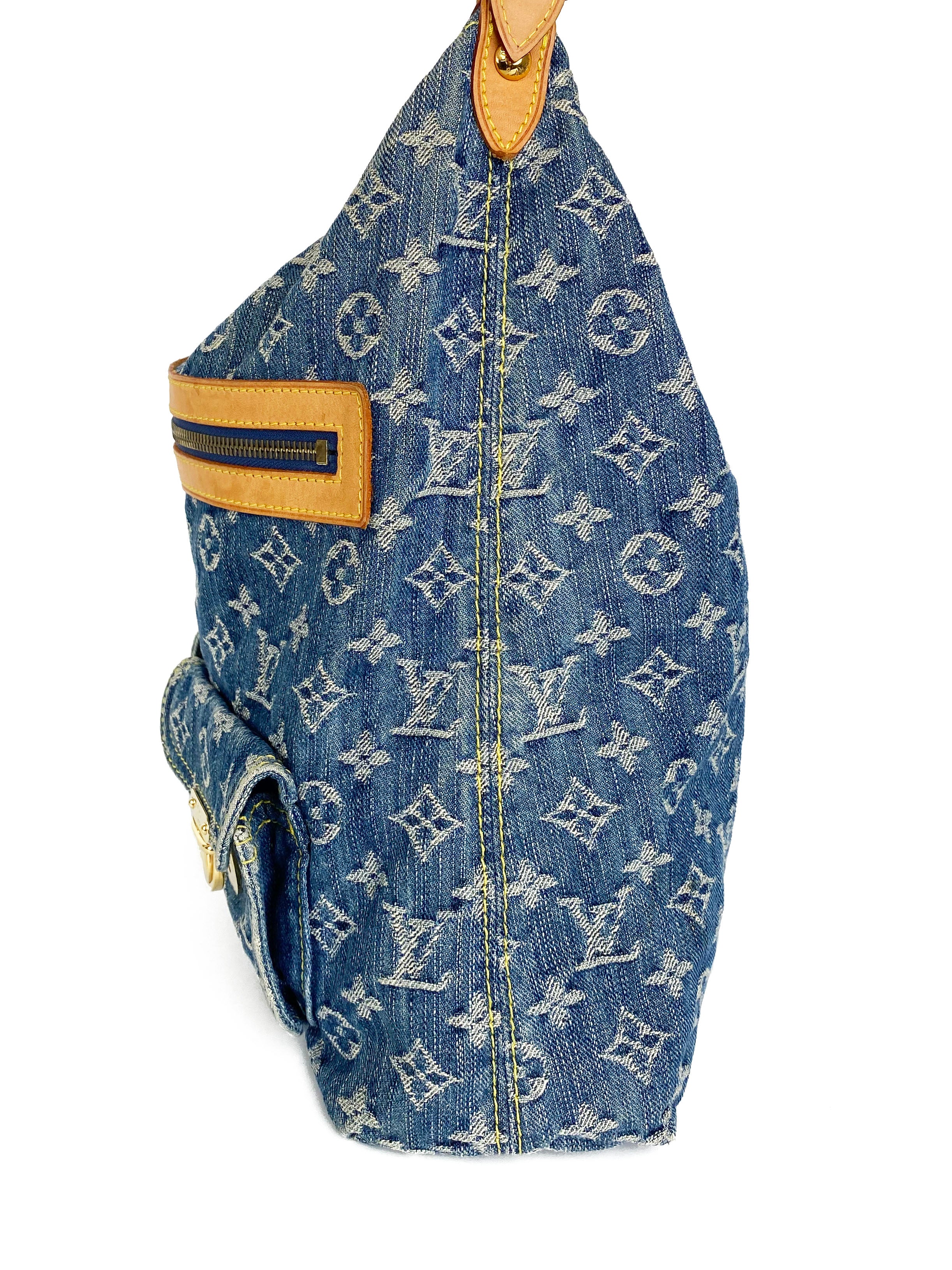 Louis Vuitton Blue Denim Baggy PM Bag