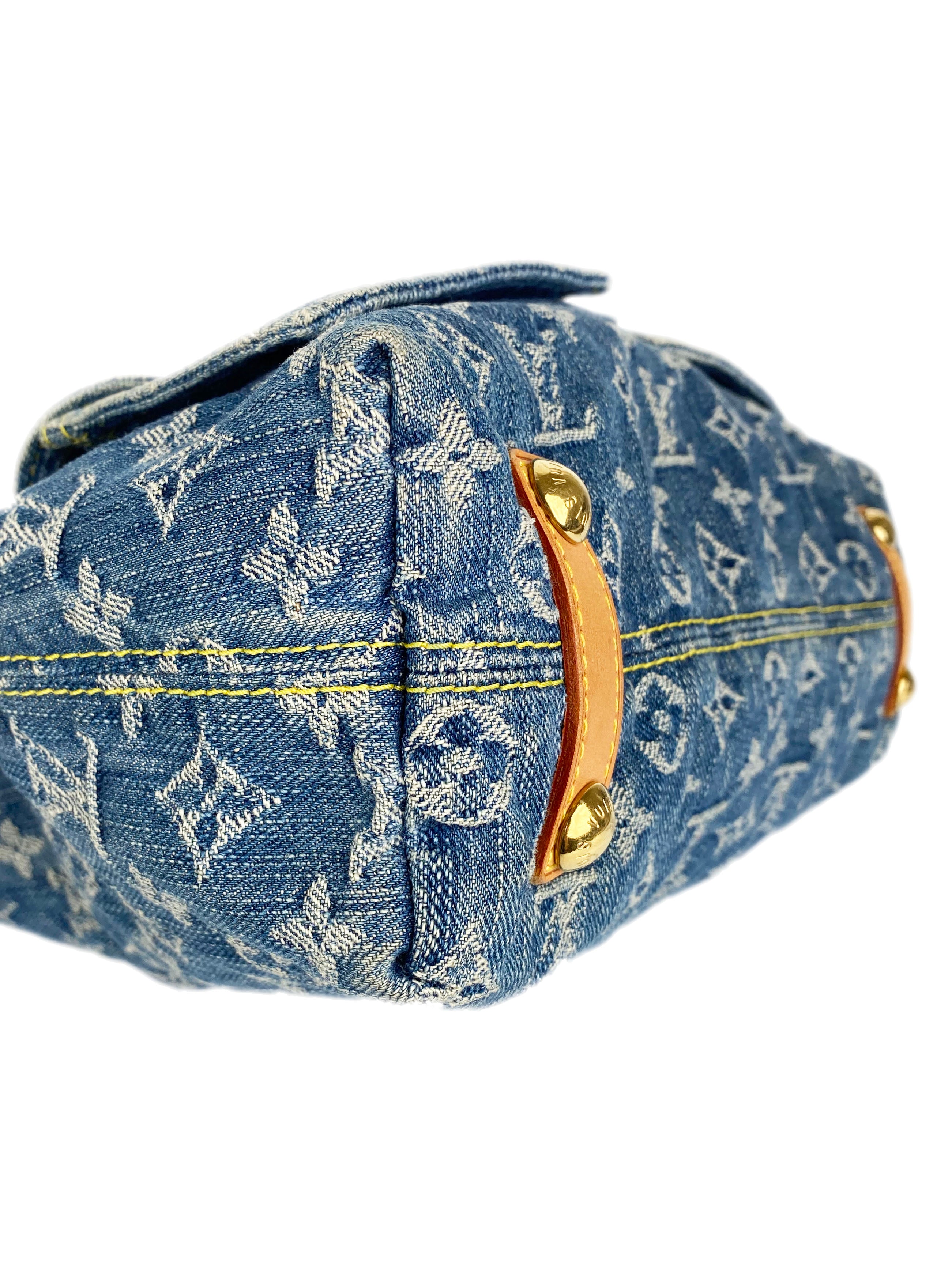 Louis Vuitton Blue Denim Baggy PM Bag