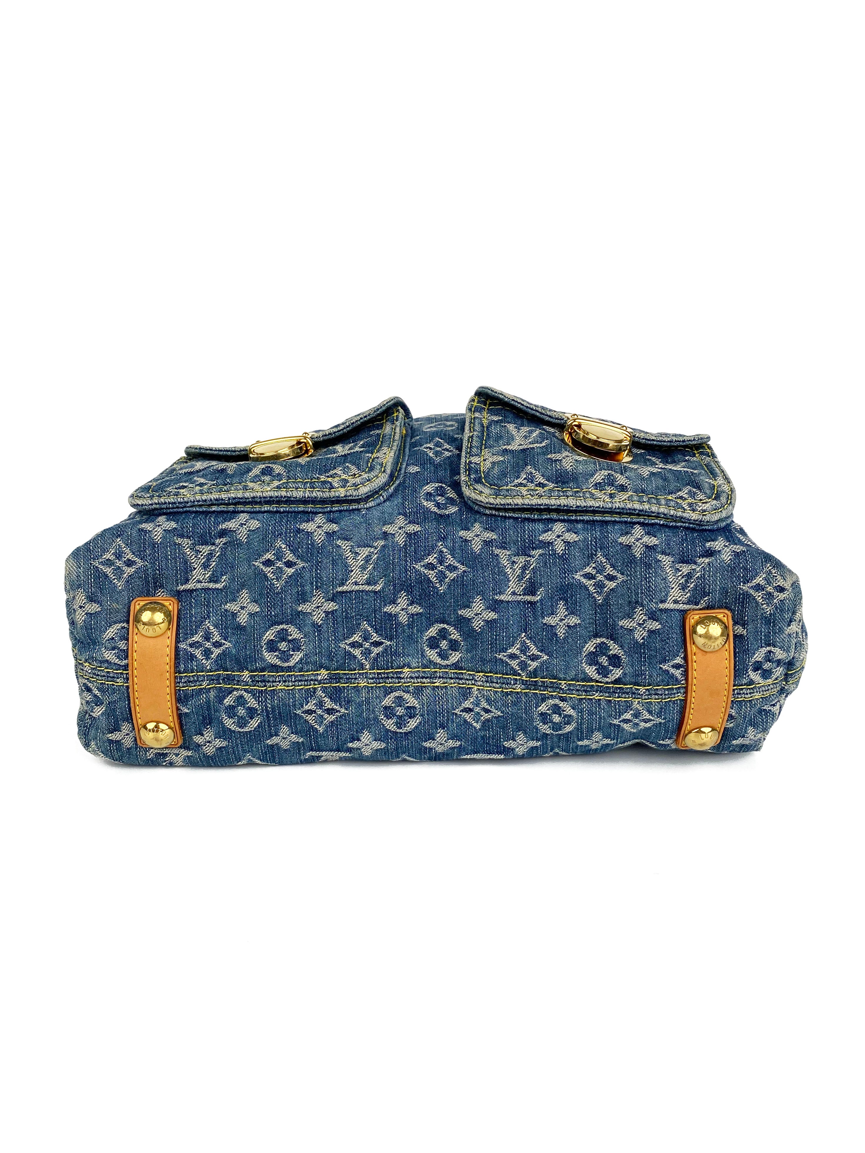 Louis Vuitton Blue Denim Baggy PM Bag