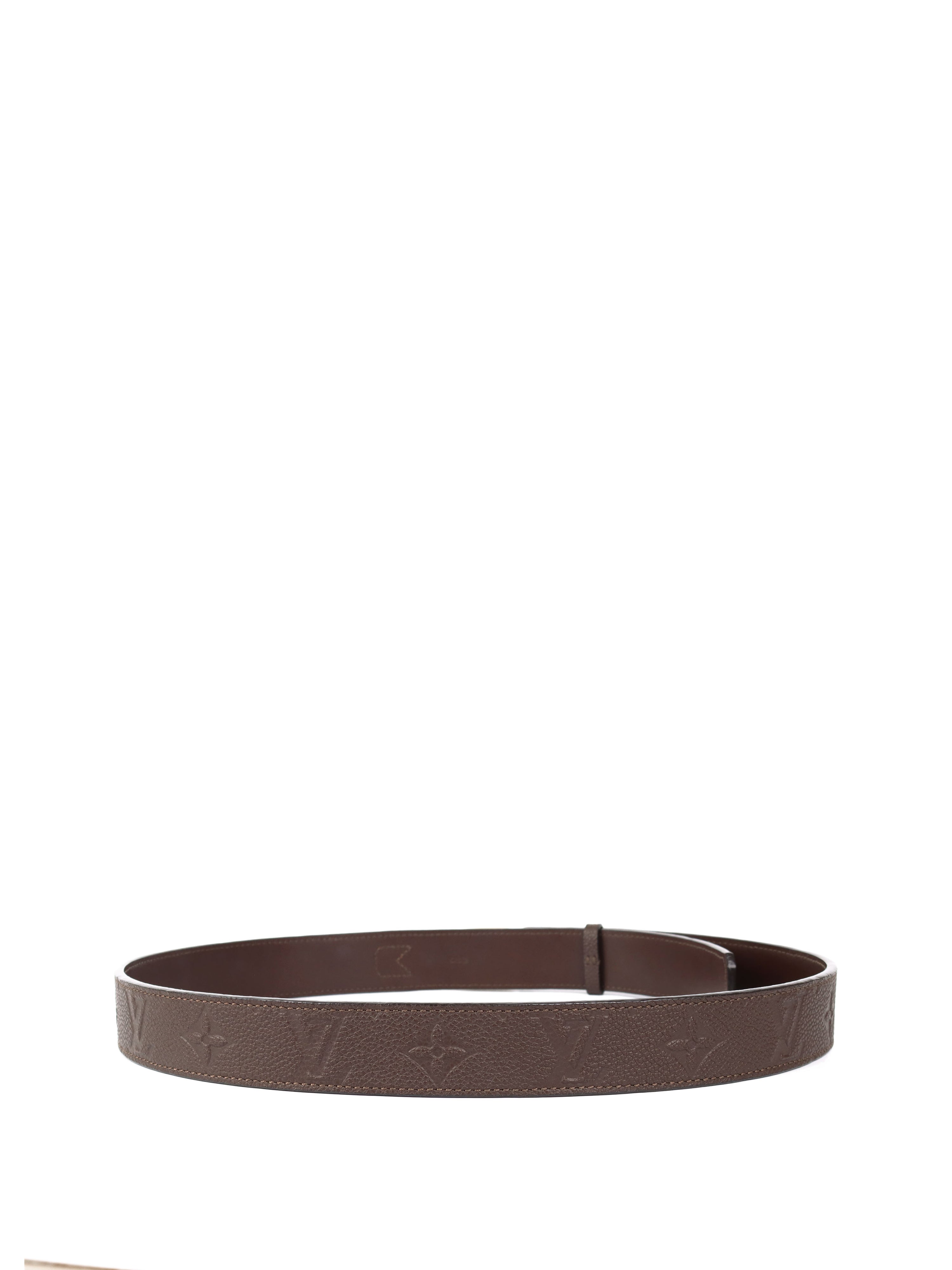 Louis Vuitton Brown Monogram Empreinte Belt 85