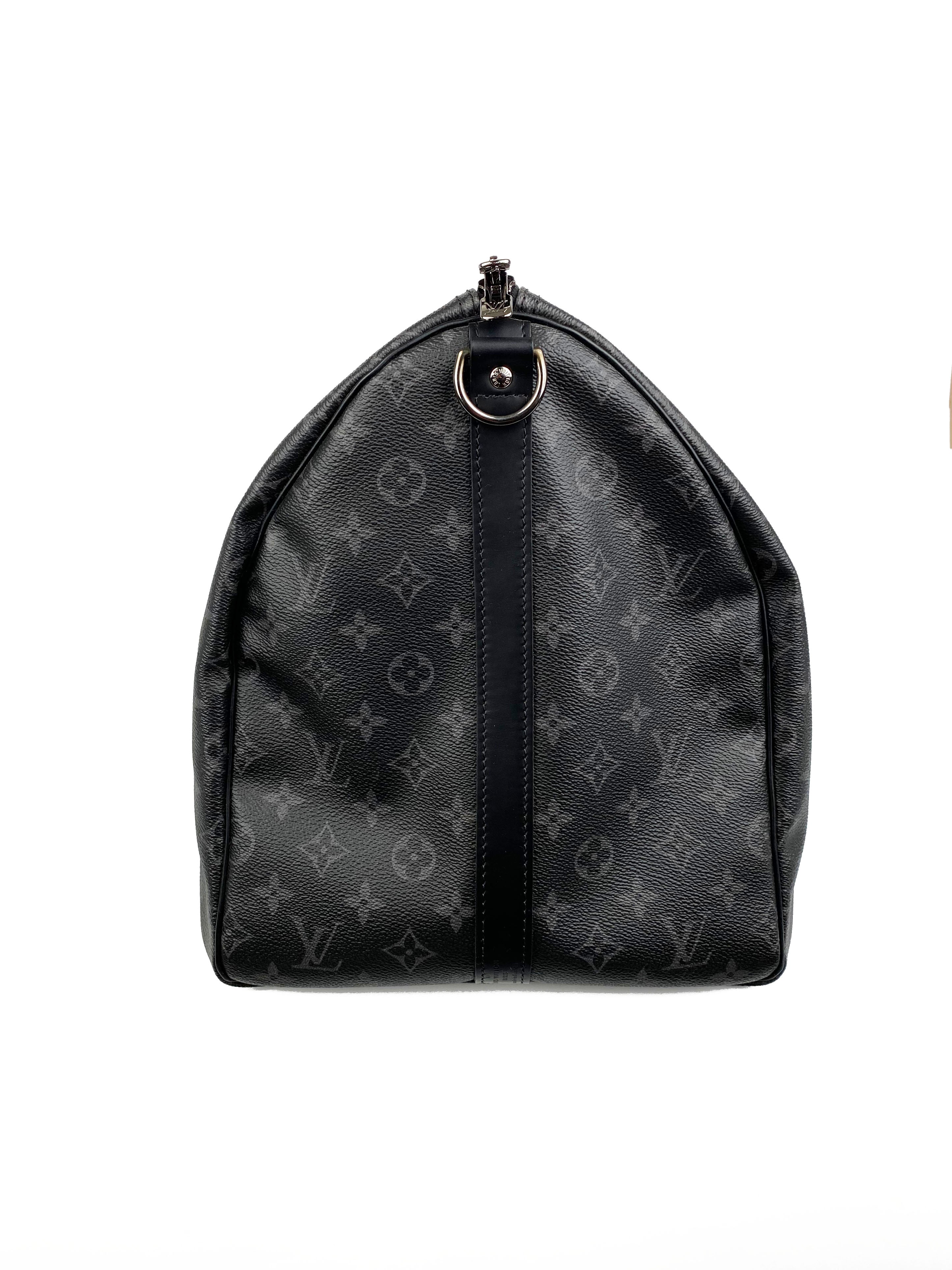 Louis Vuitton Eclipse Monogram Keepall Bandouliere 55 Bag