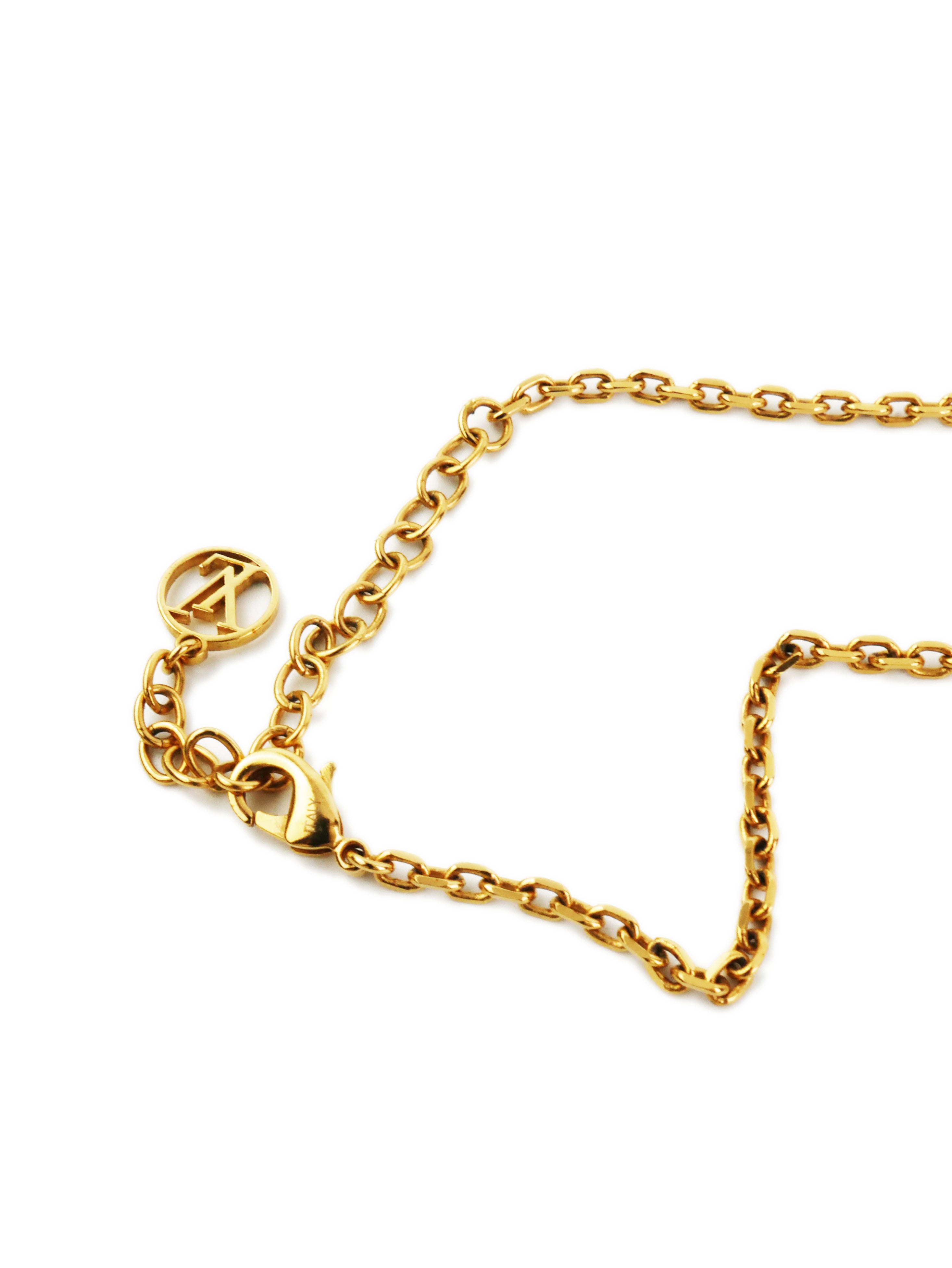 Louis Vuitton Gold 
Silver Twin Locks Necklace