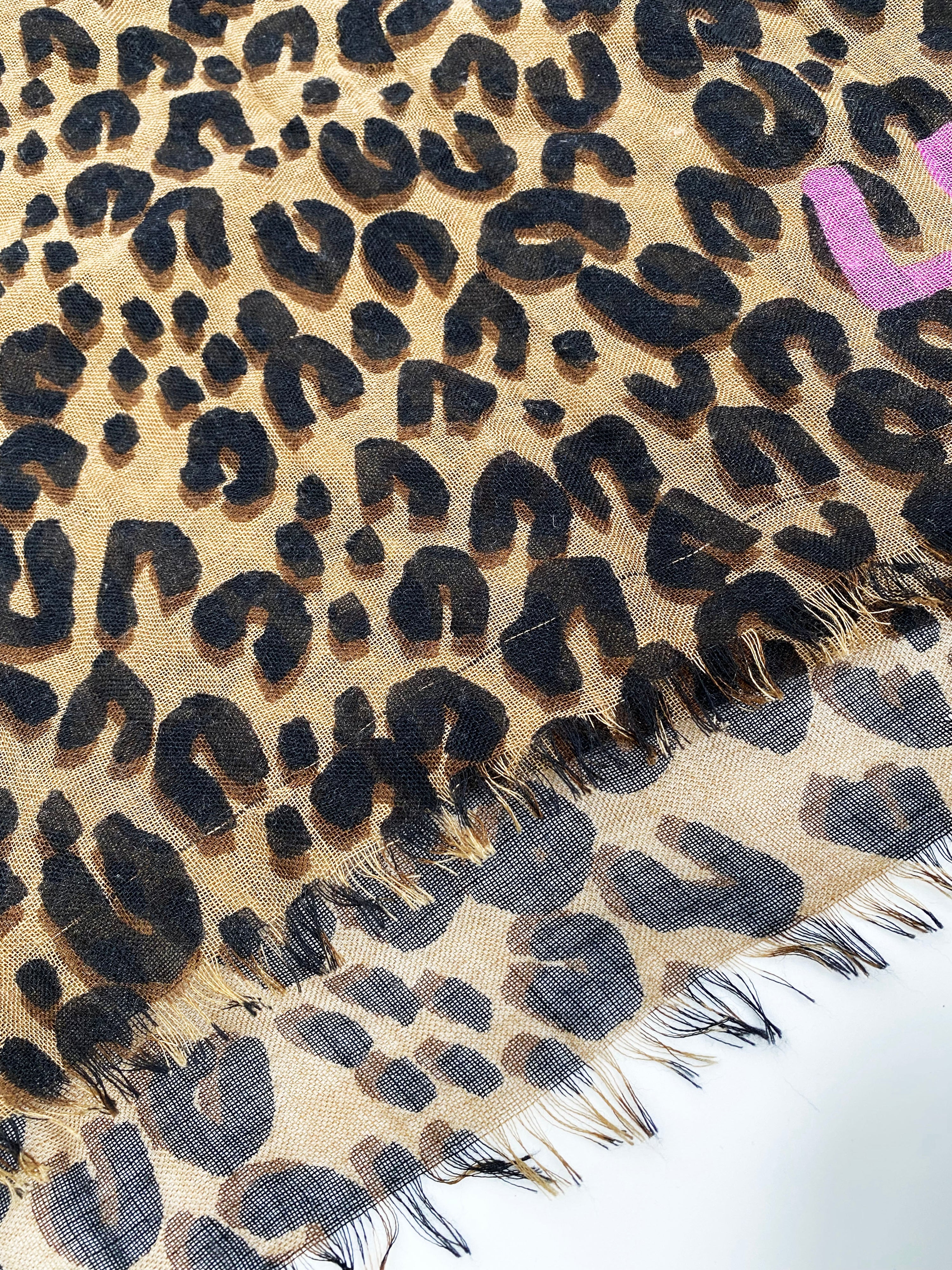 Louis Vuitton Leopard Stole Scarf