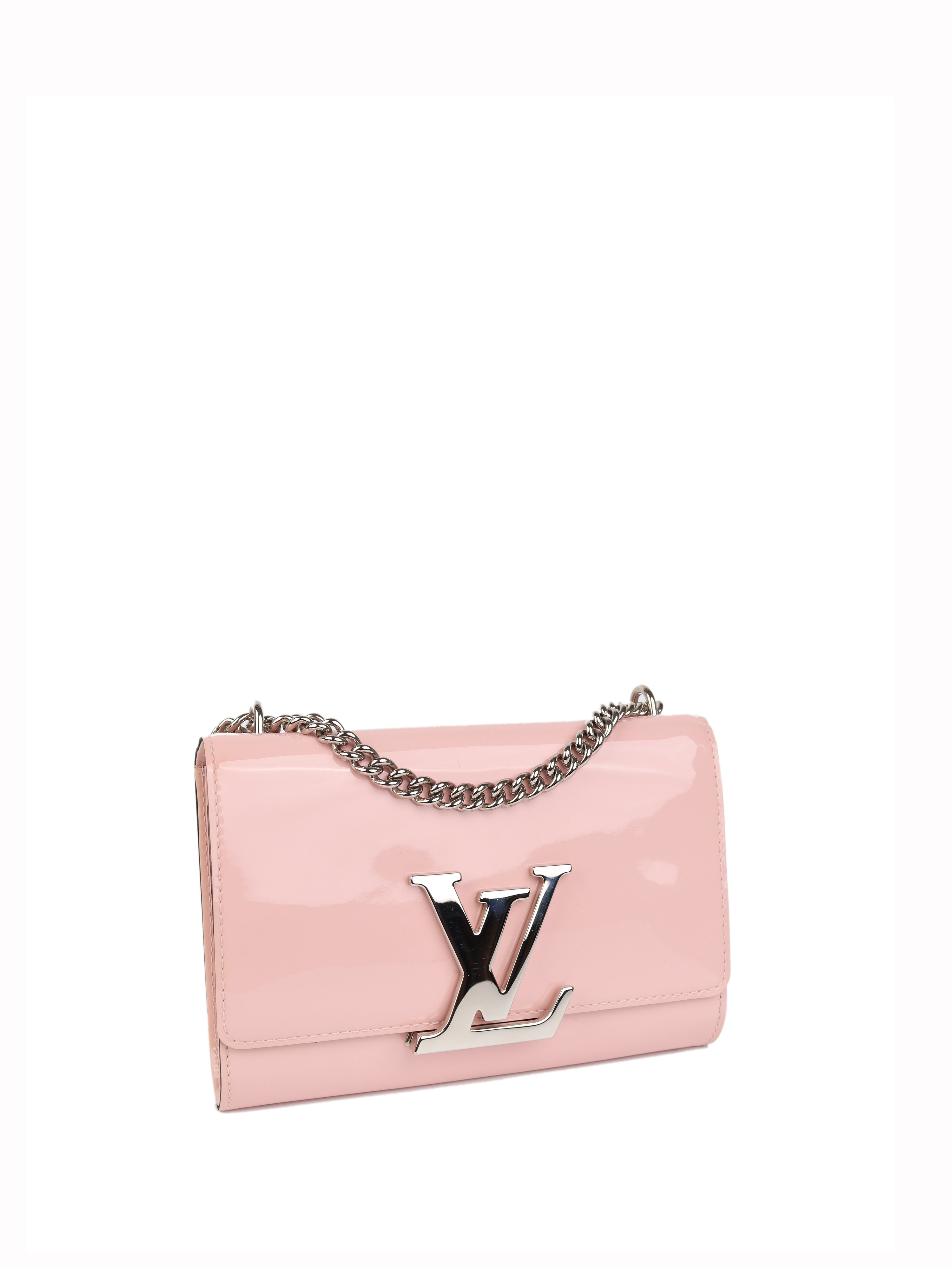 Louis Vuitton Rose Ballerine Vernis Louise MM