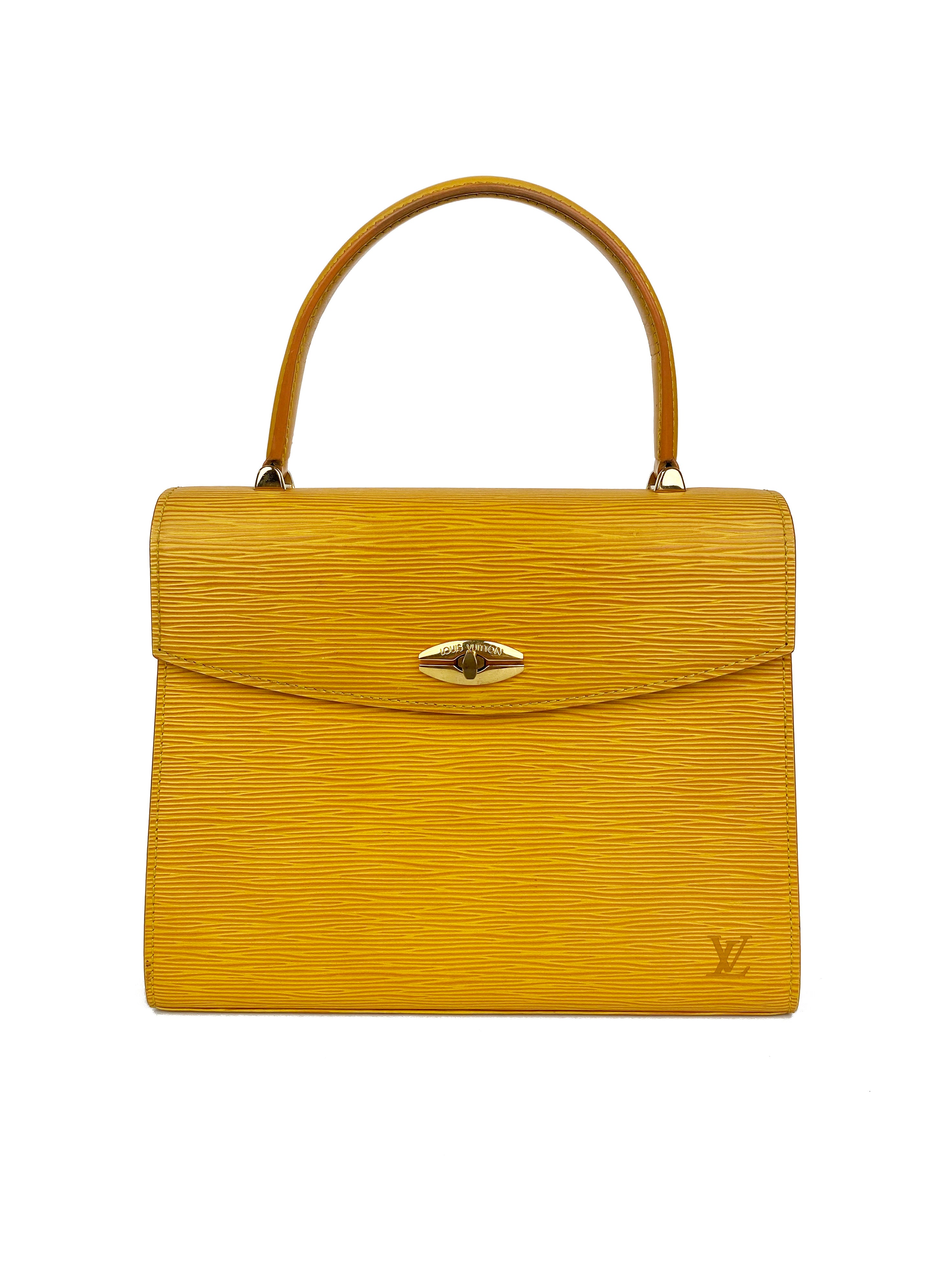 Louis Vuitton Yellow Malesherbes Epi Top Handle Bag