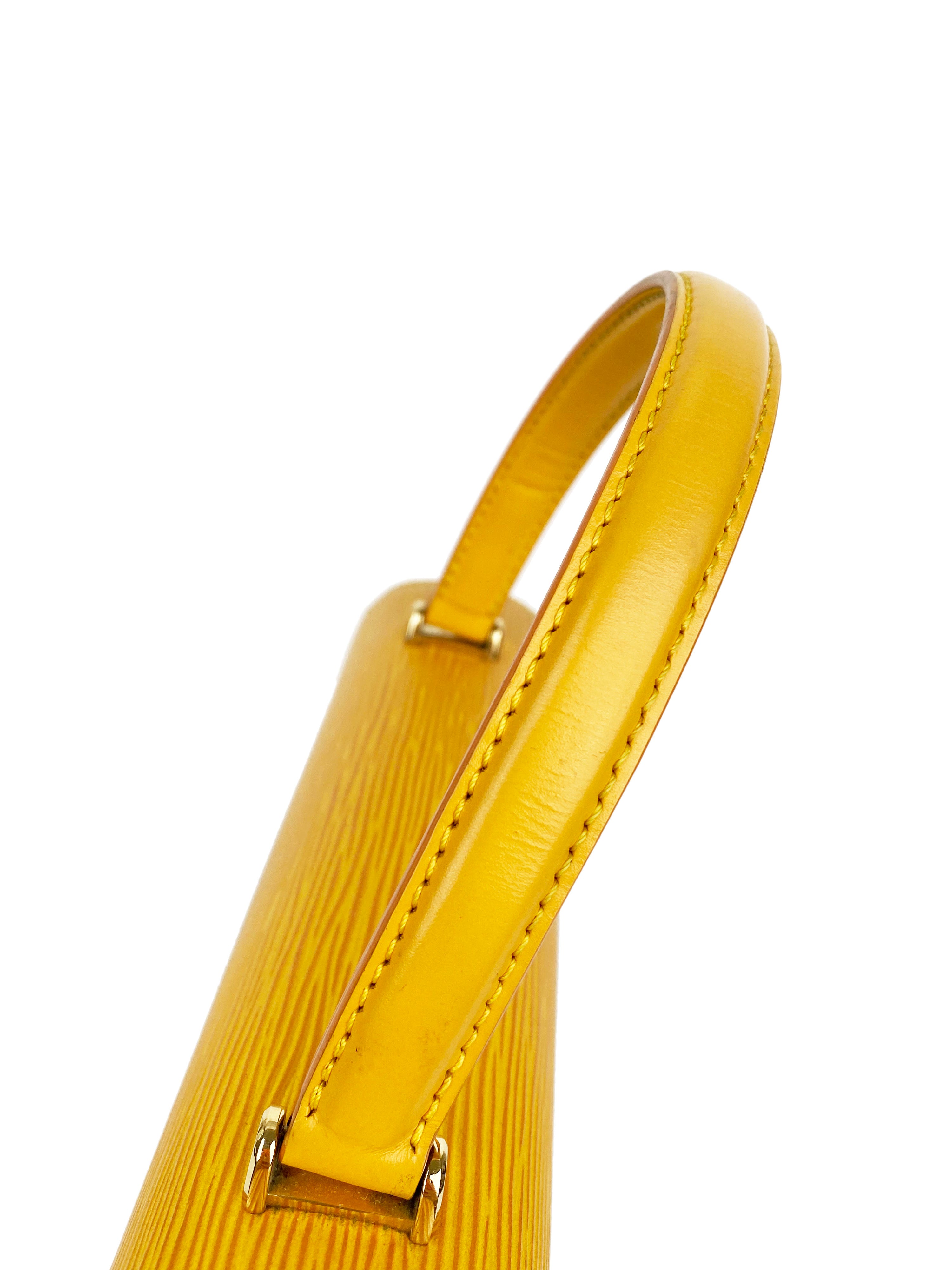 Louis Vuitton Yellow Malesherbes Epi Top Handle Bag