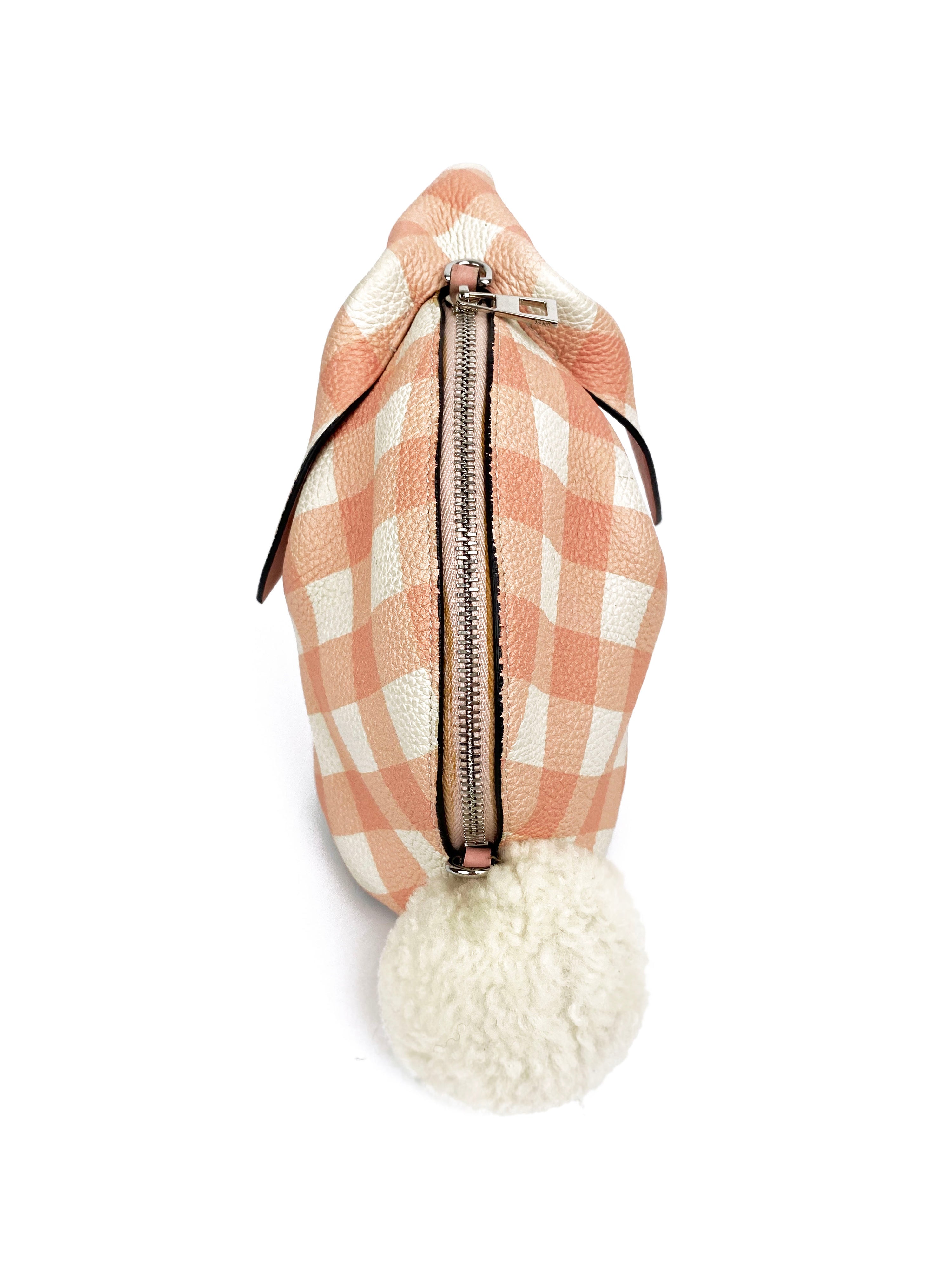 Loewe Pink Gingham Bunny Bag