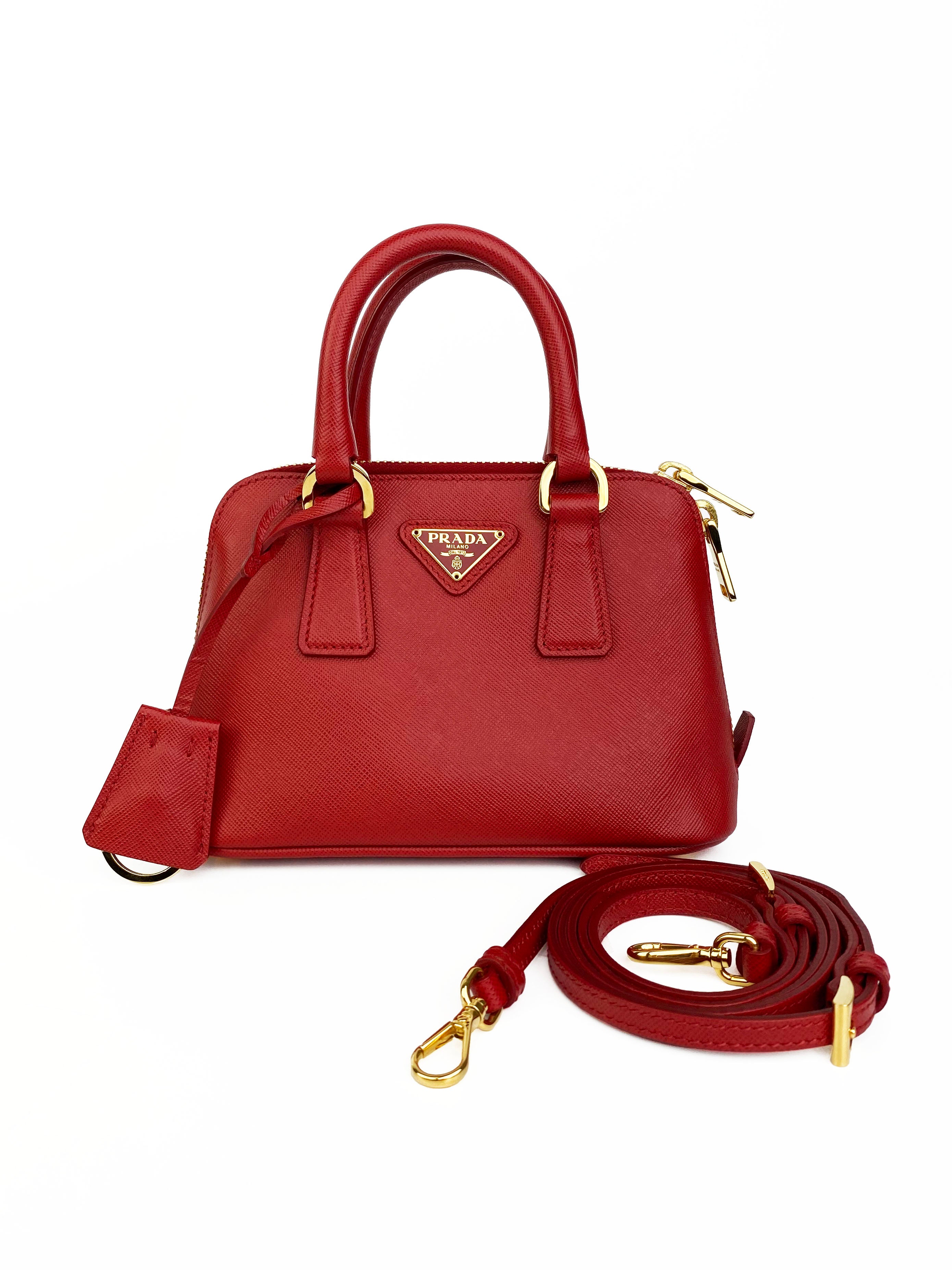 Prada Mini Red Crossbody Bag