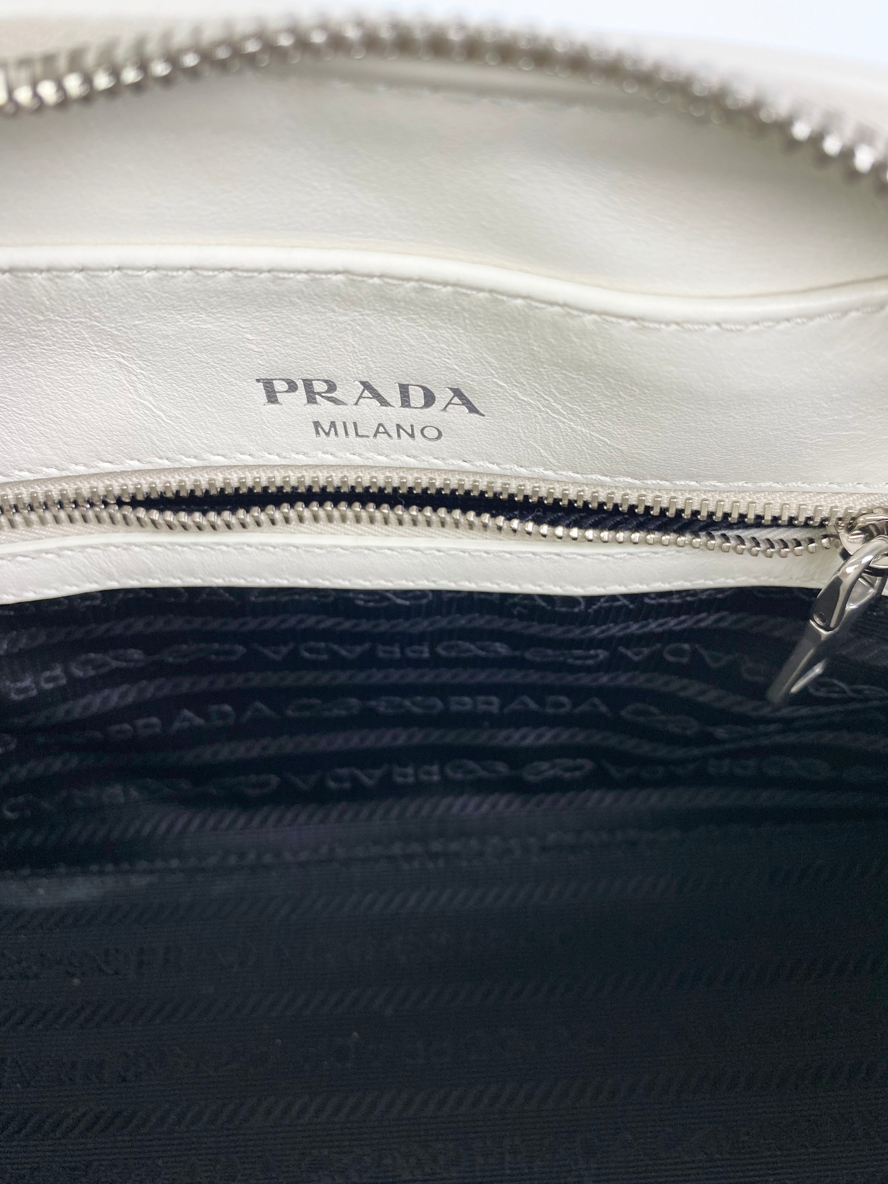 Prada Large White Diagramme Bag