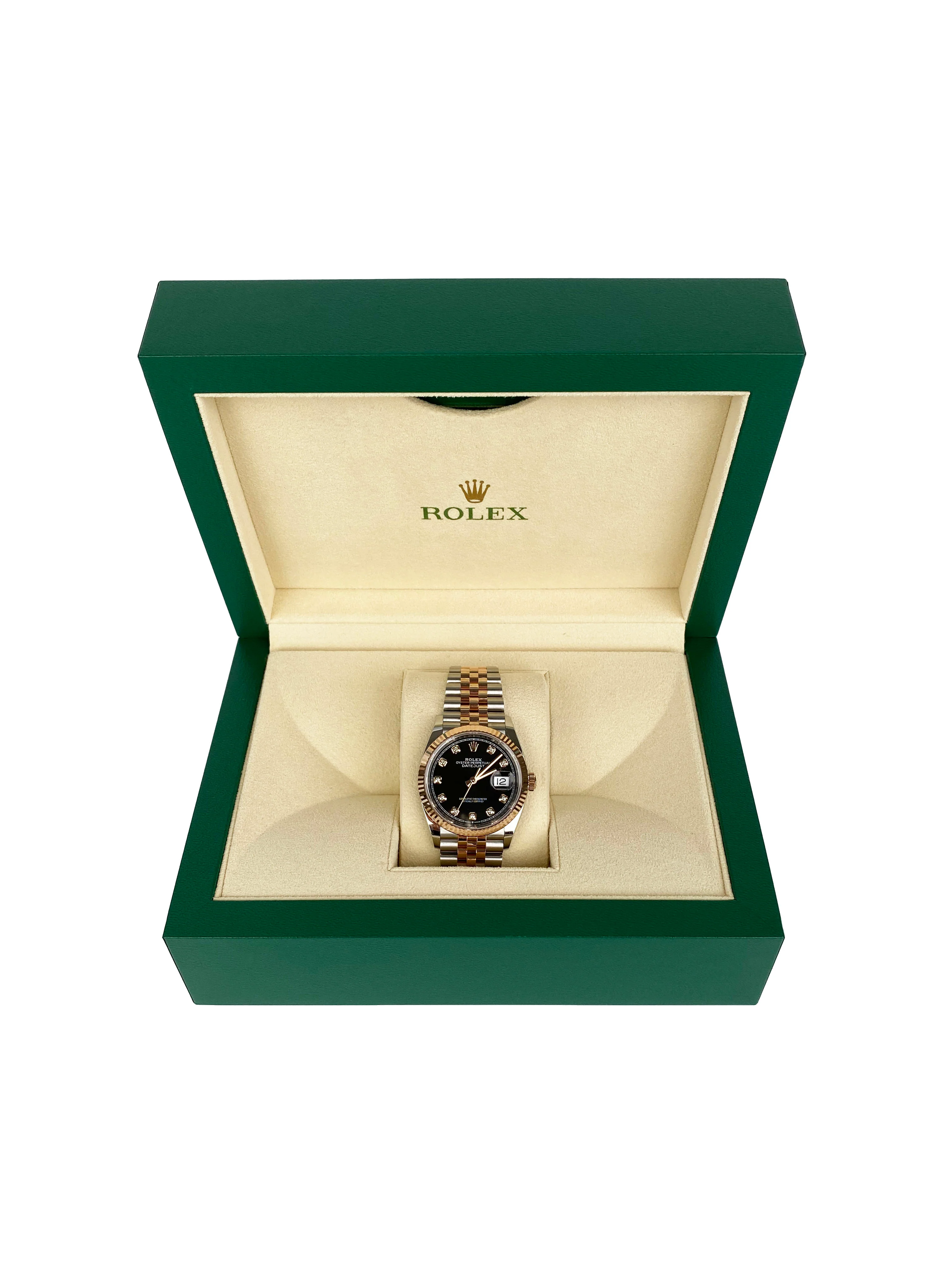Rolex Oystersteel  Everose Gold Perpetual Datejust 36 Watch