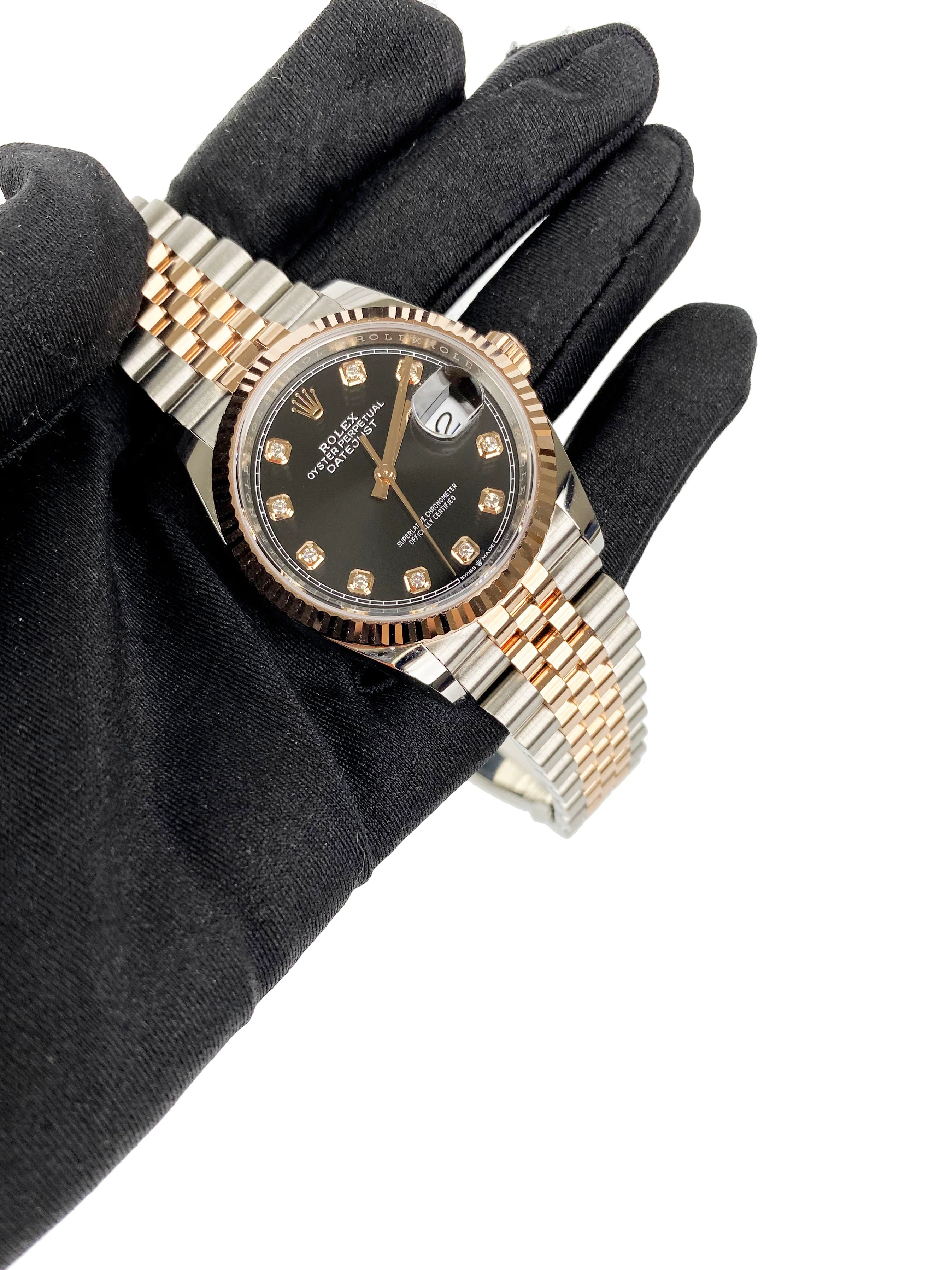 Rolex Oystersteel  Everose Gold Perpetual Datejust 36 Watch