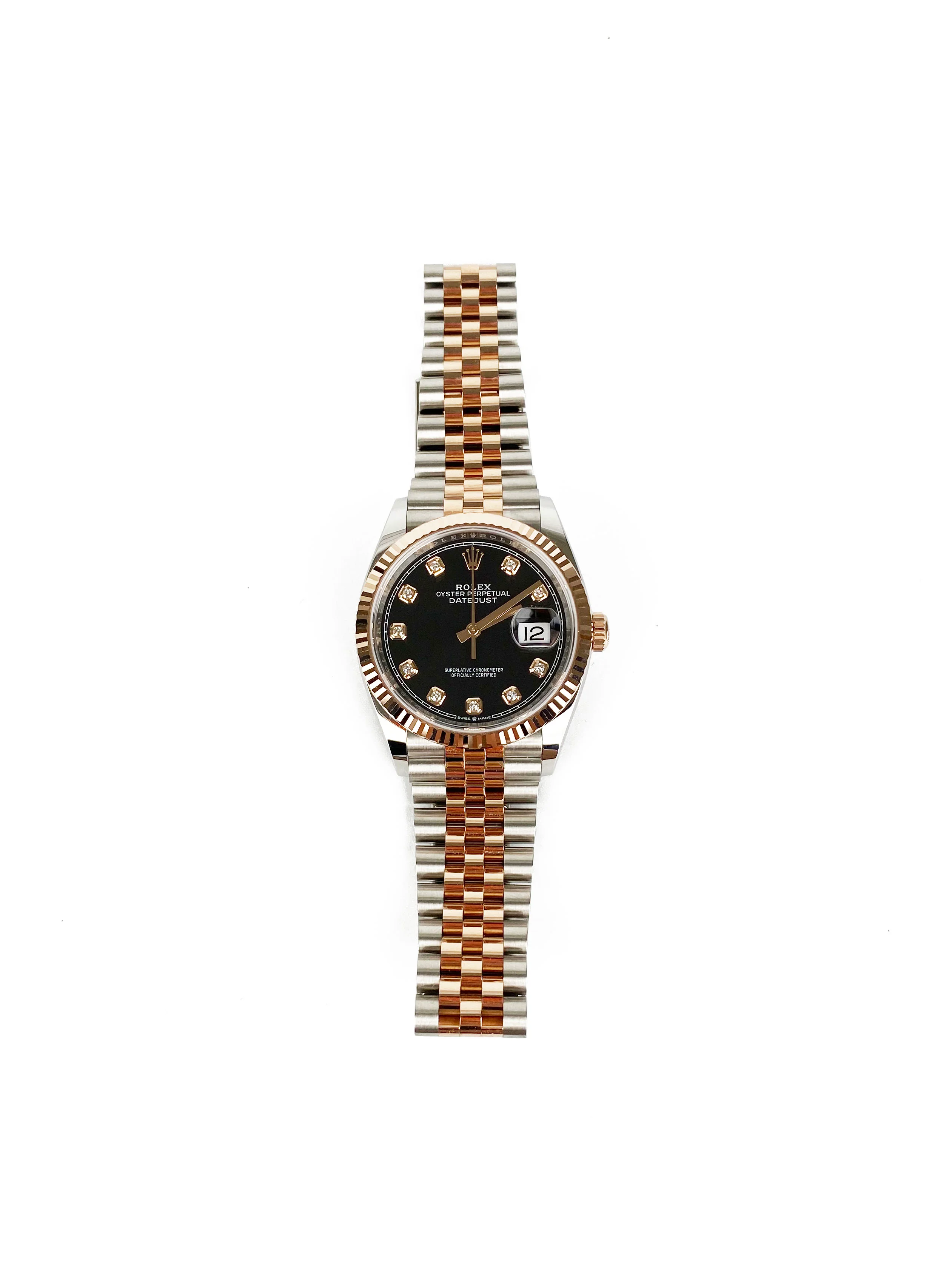 Rolex Oystersteel  Everose Gold Perpetual Datejust 36 Watch