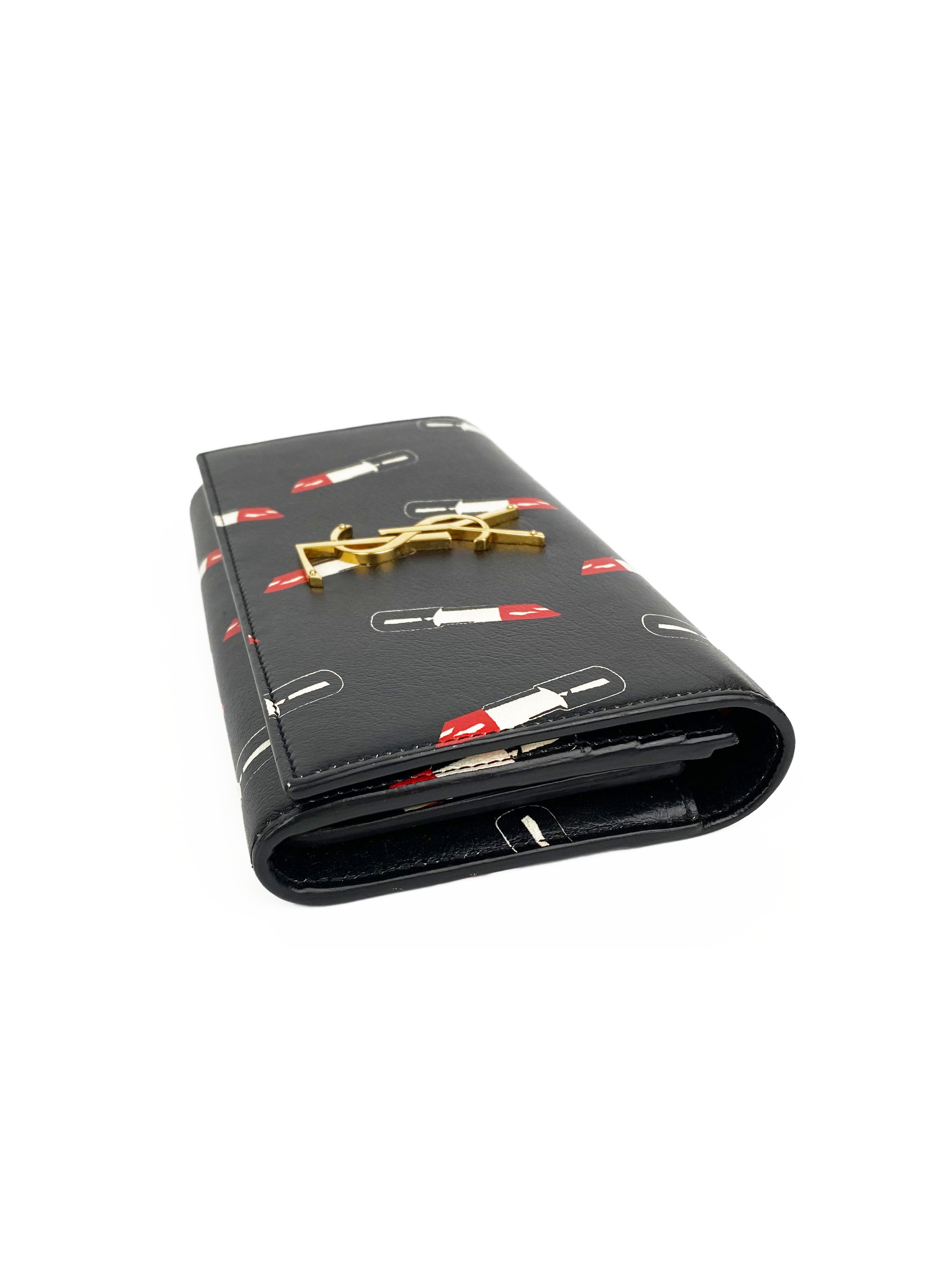 Saint Laurent Black Lipstick Wallet