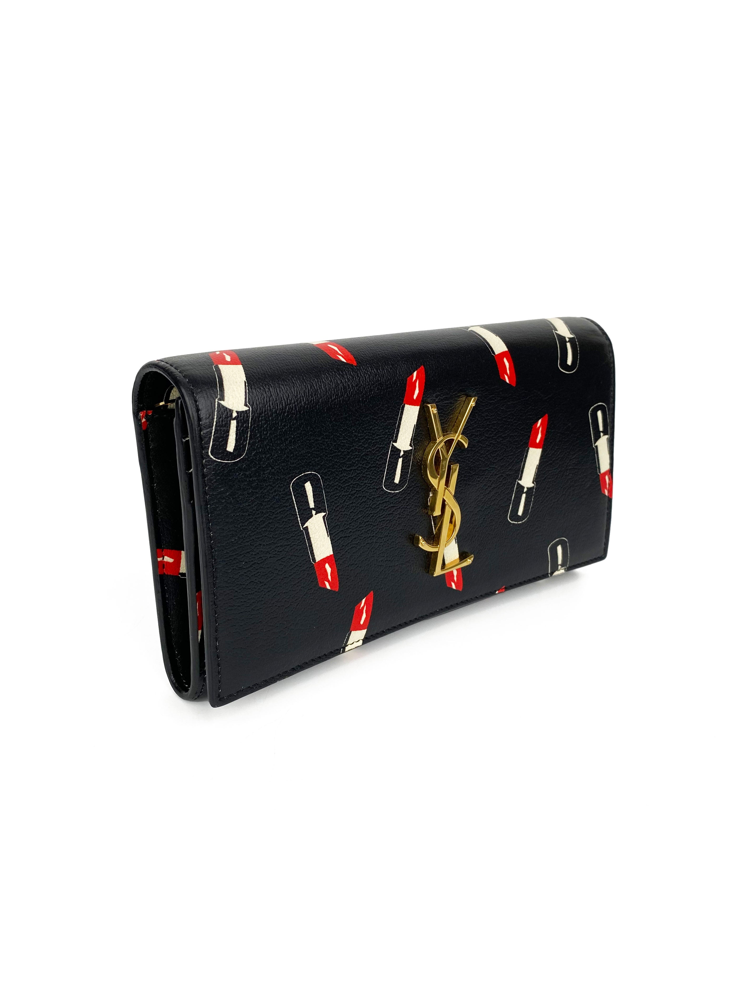 Saint Laurent Black Lipstick Wallet