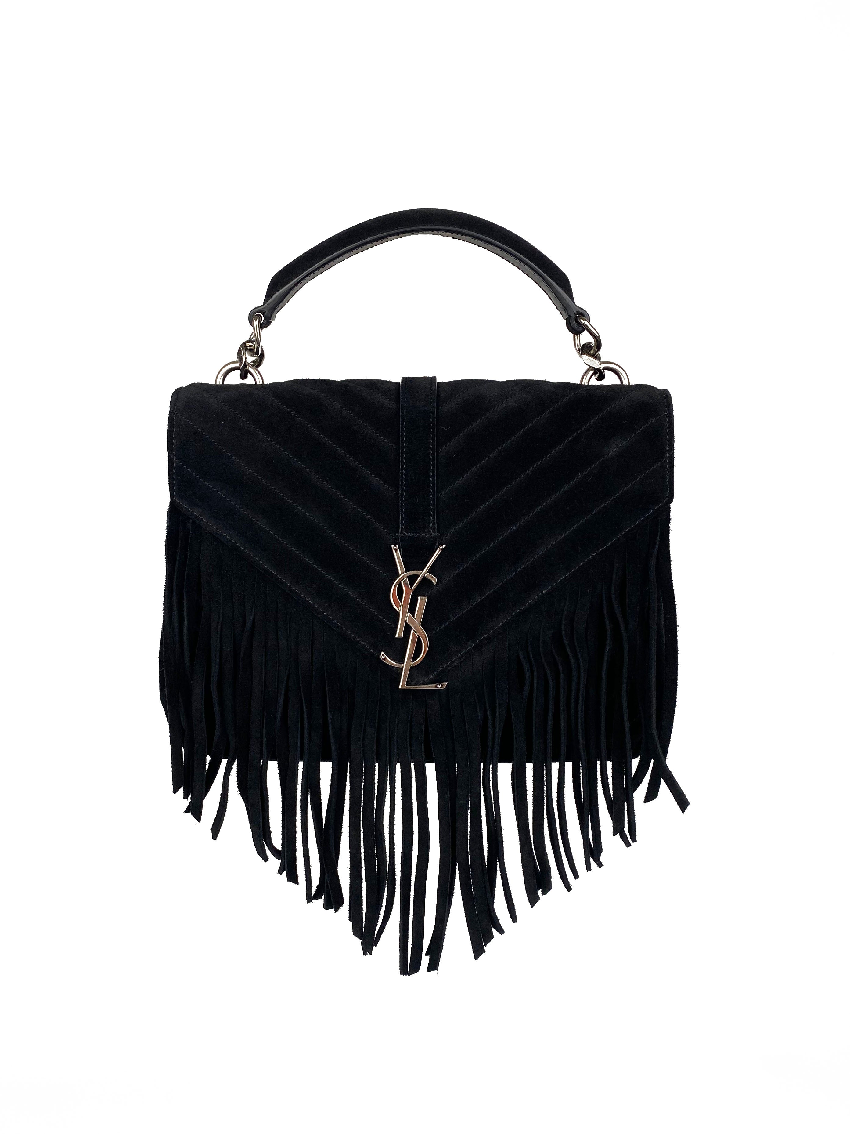 SaintLaurentBlackSuedeFringeShoulderBag-1.jpg