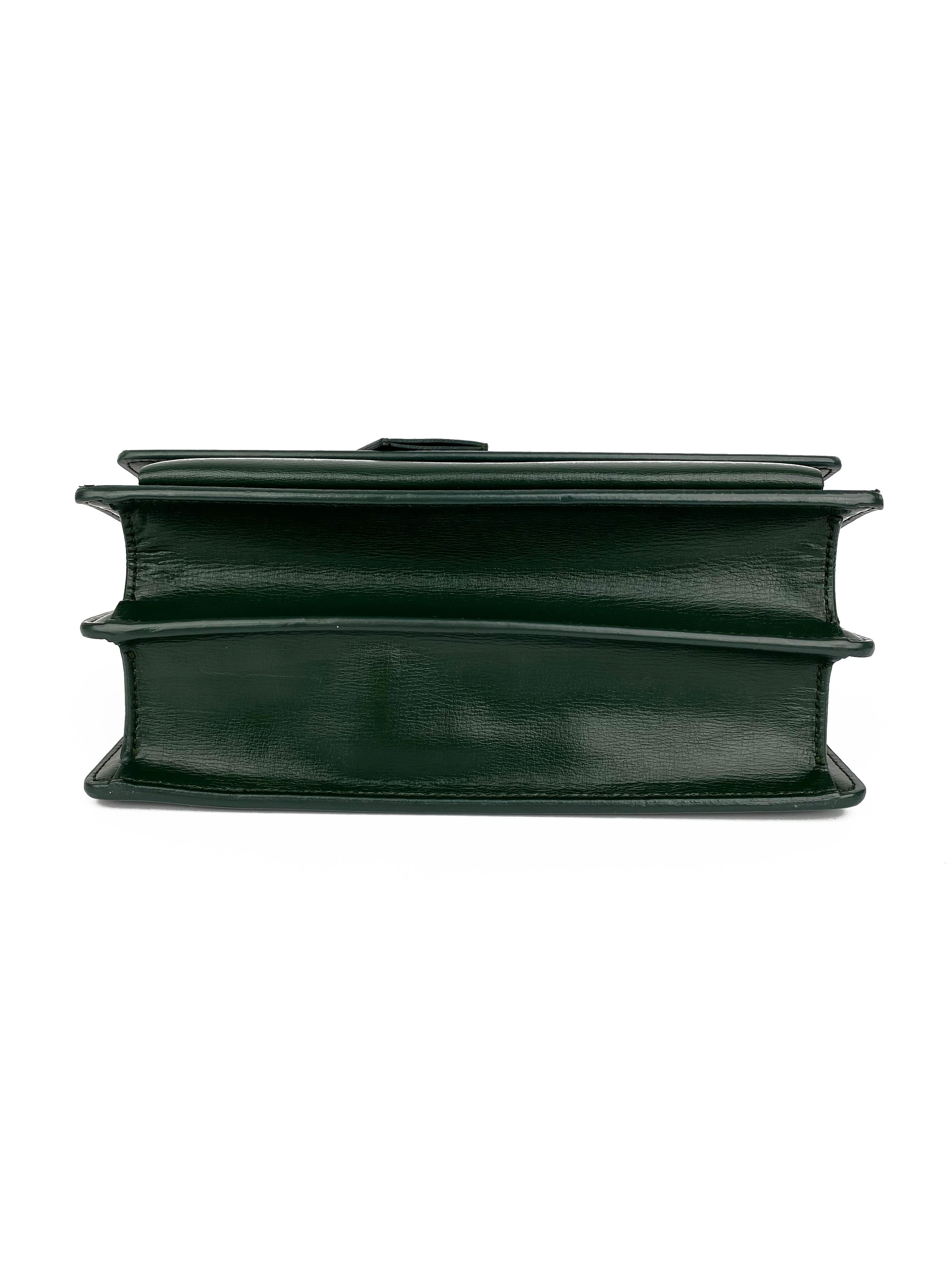 Saint Laurent Dark Green Medium Sunset Bag