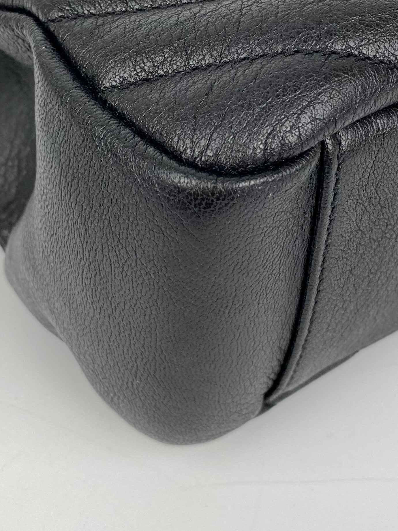 Saint Laurent Large Black Quilted Leather College Bag