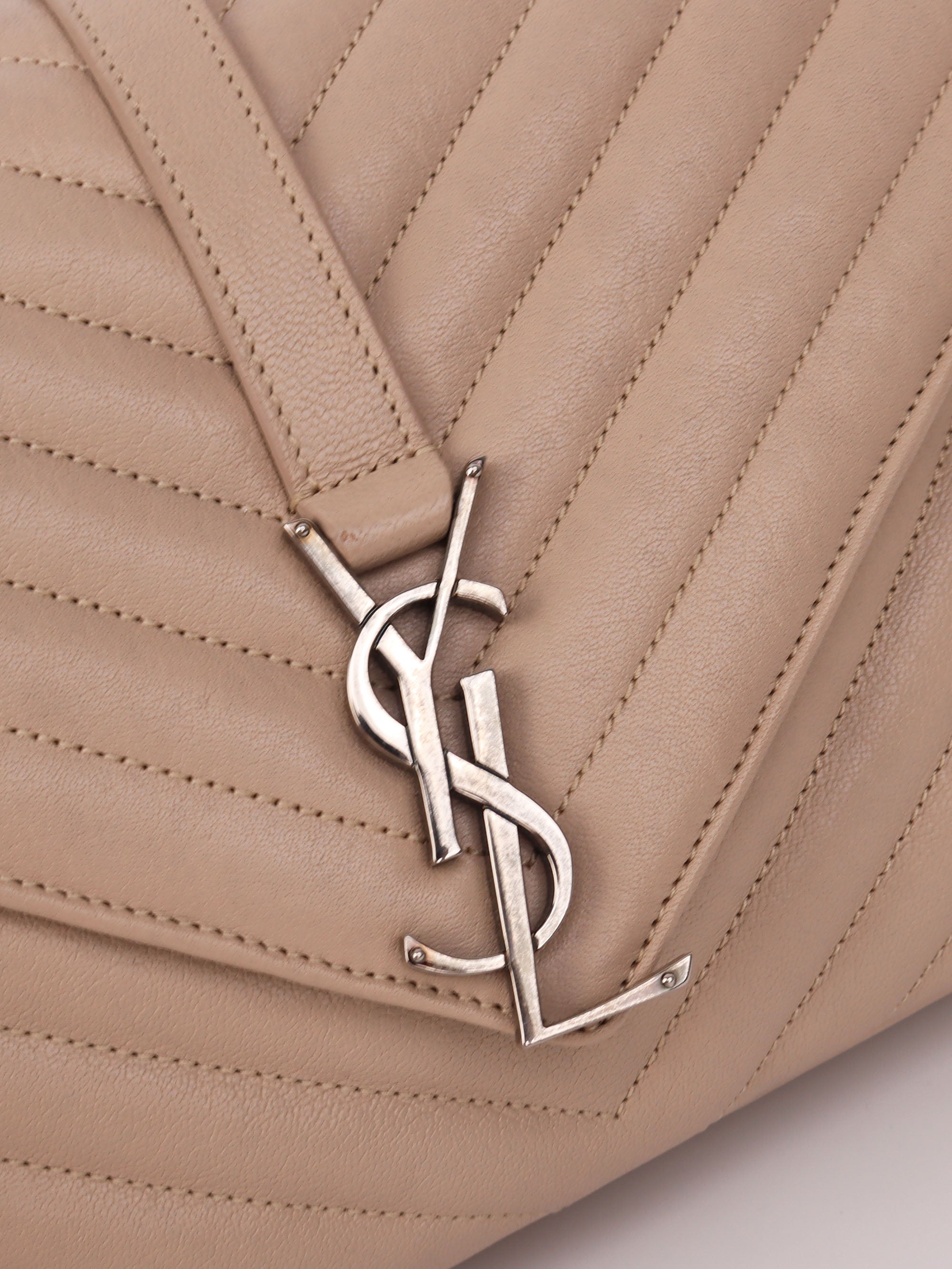 Saint Laurent Light Beige Medium College Bag