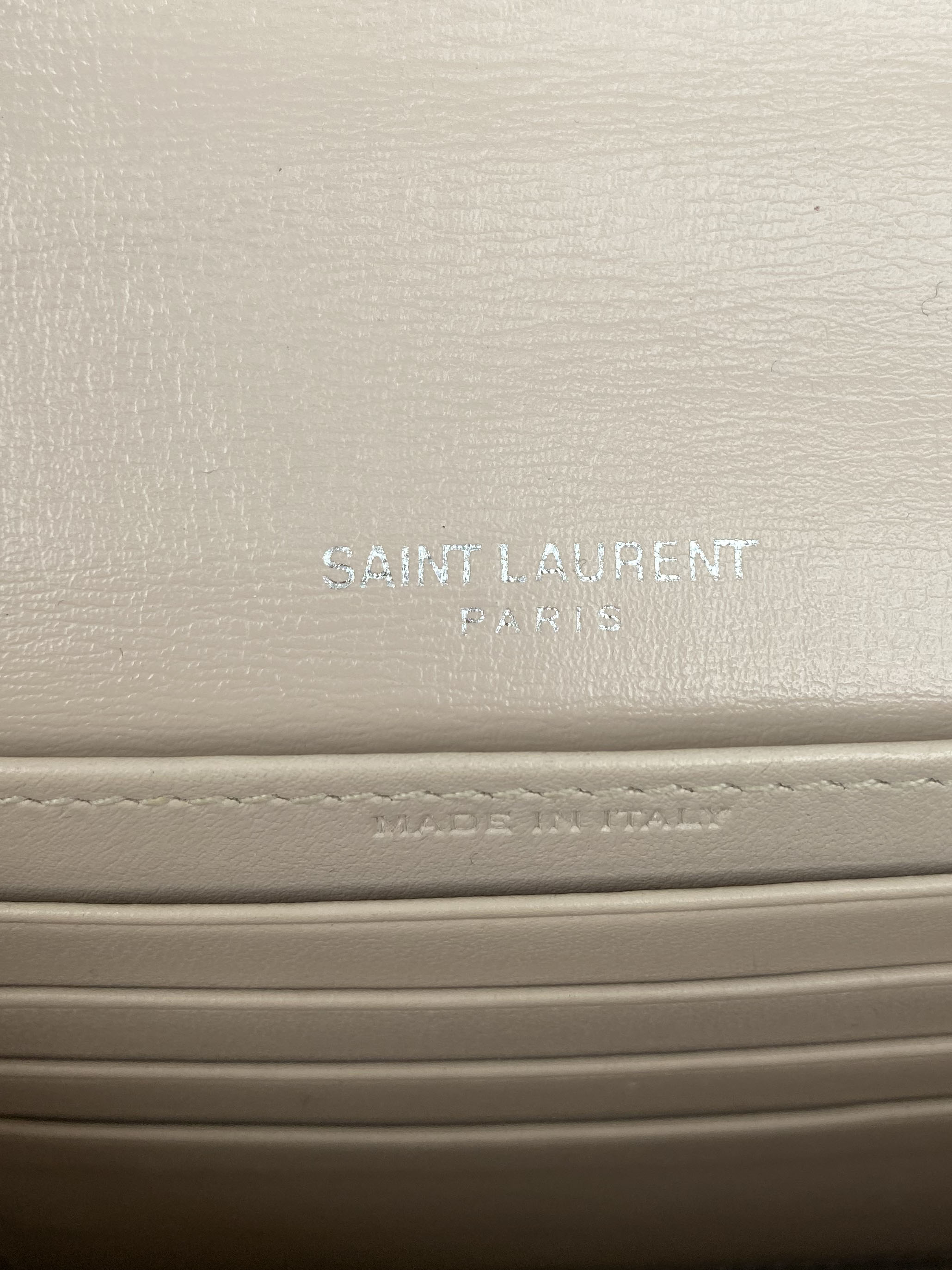 Saint Laurent Light Pink Sunset Chain Wallet