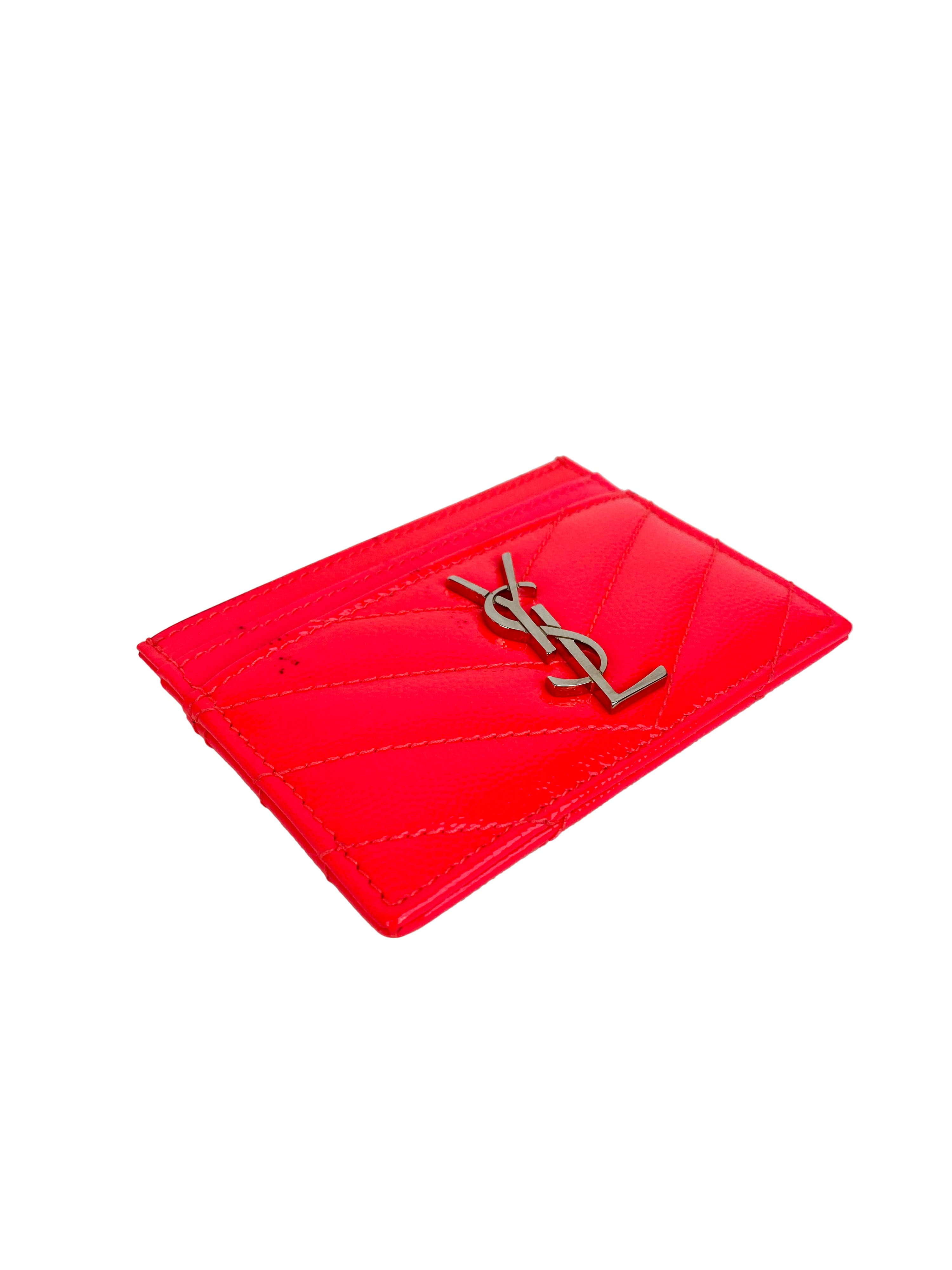 Saint Laurent Neon Pink Cardholder