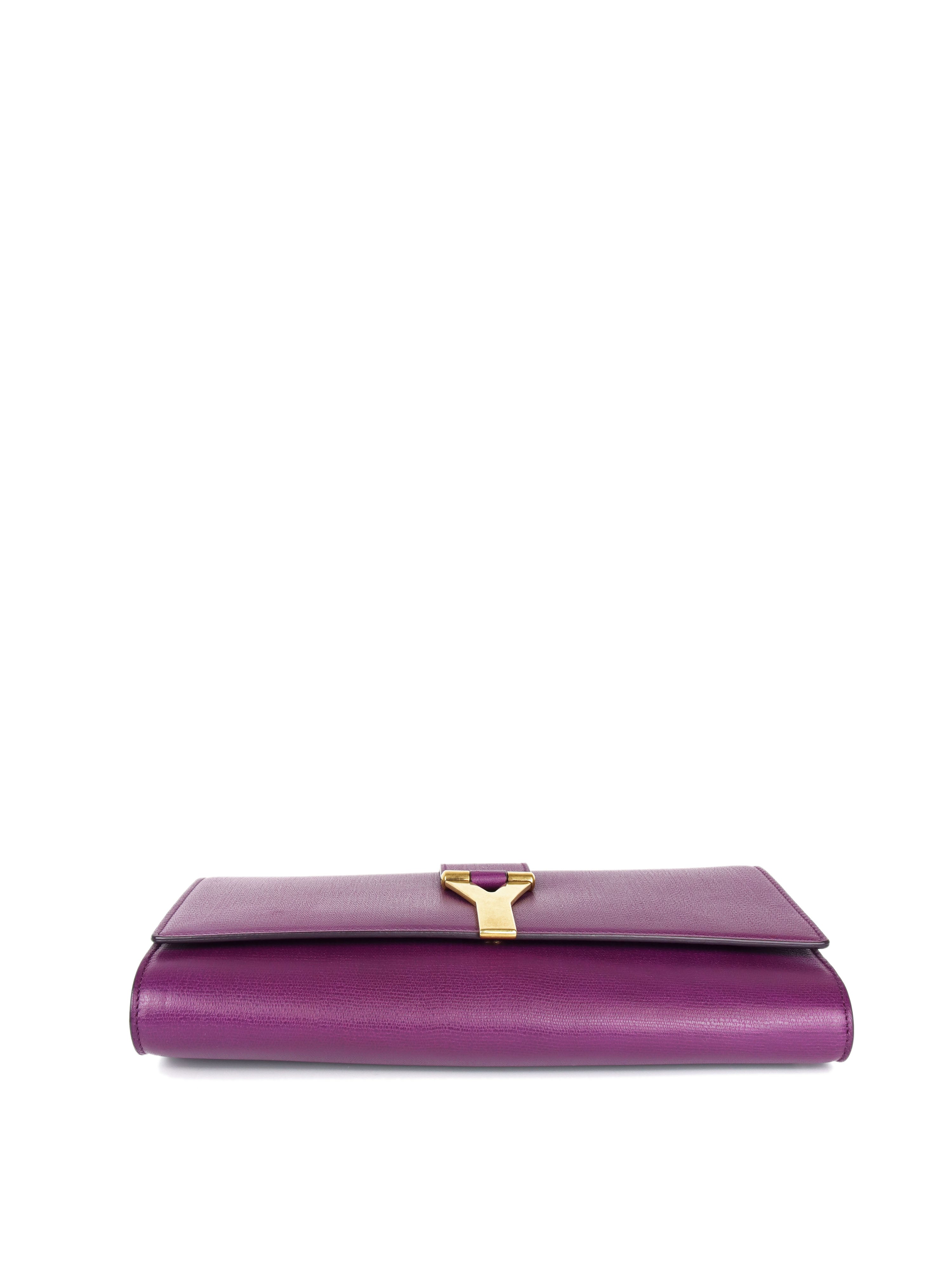 Saint Laurent Purple Y Ligne Clutch